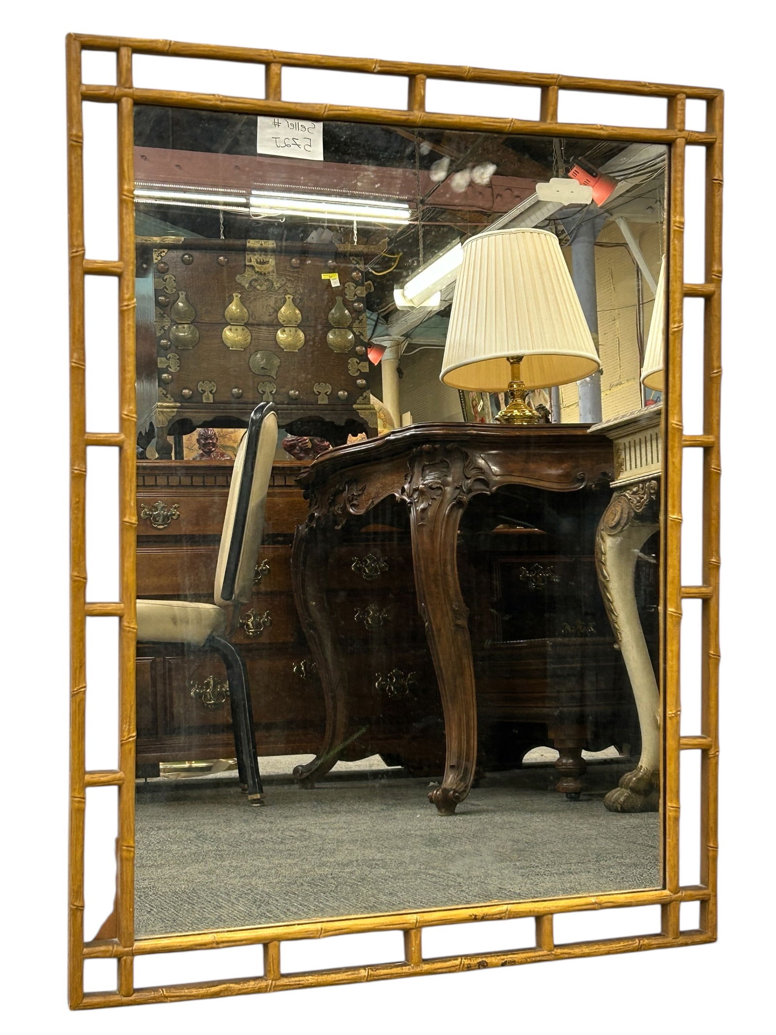 Wall Mirror in Faux Bamboo Frame. (1 of 9)