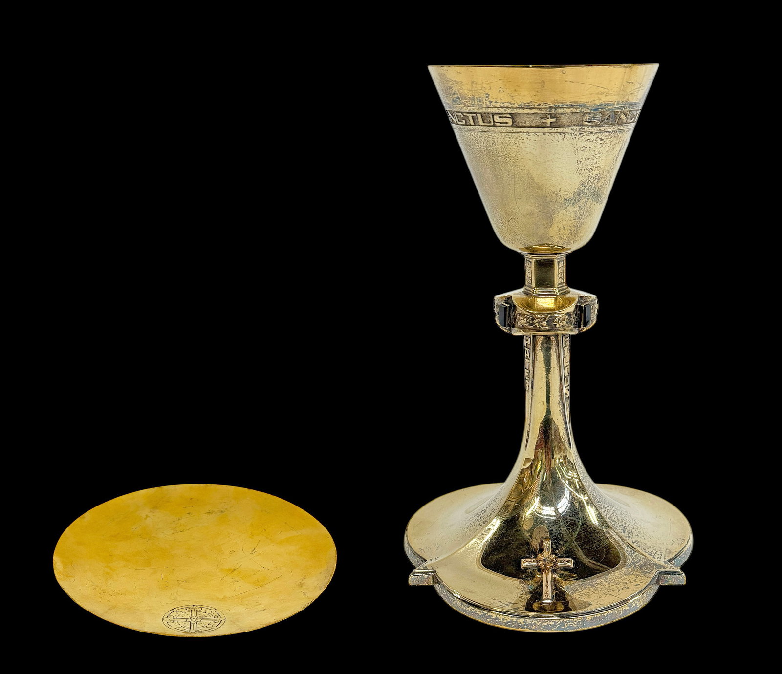 Sterling Silver Chalice & Paten, J. Piana. (1 of 11)