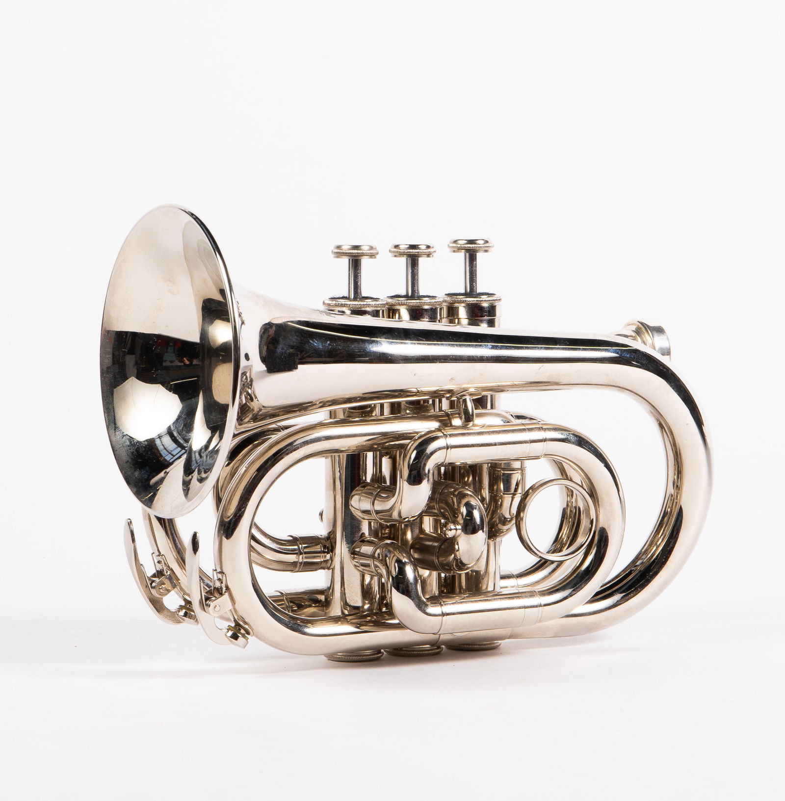 Mendini by Cecilio Pocket Trumpet w/ Zip Case. (1 of 9)