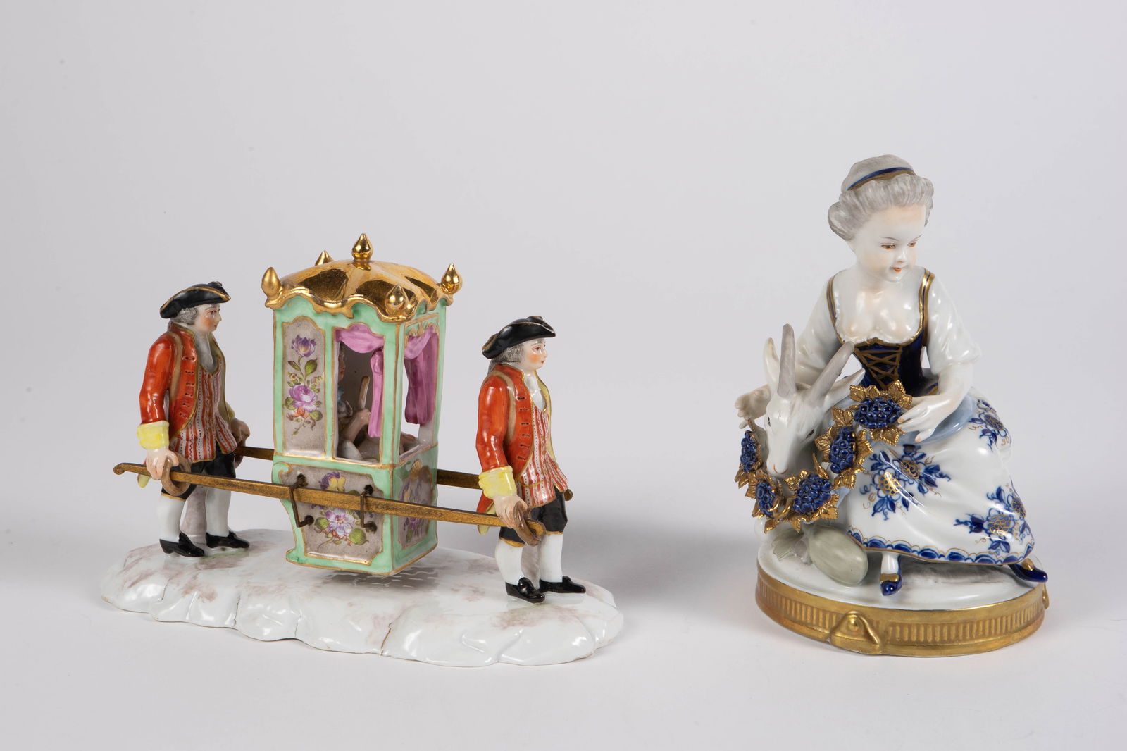 2 Porcelain Figures - Samson & Unterweissbach. (1 of 10)