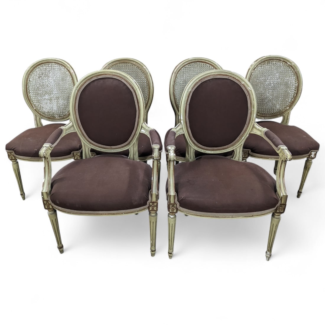 Set of French Style Cameo Back Dining Chairs. (1 of 4)