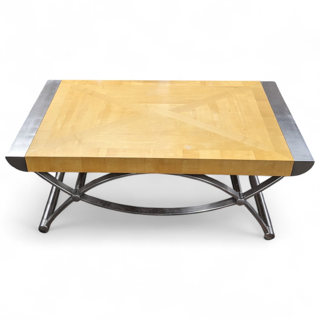 Modern Wood and Metal Coffee Table. (1 of 1)