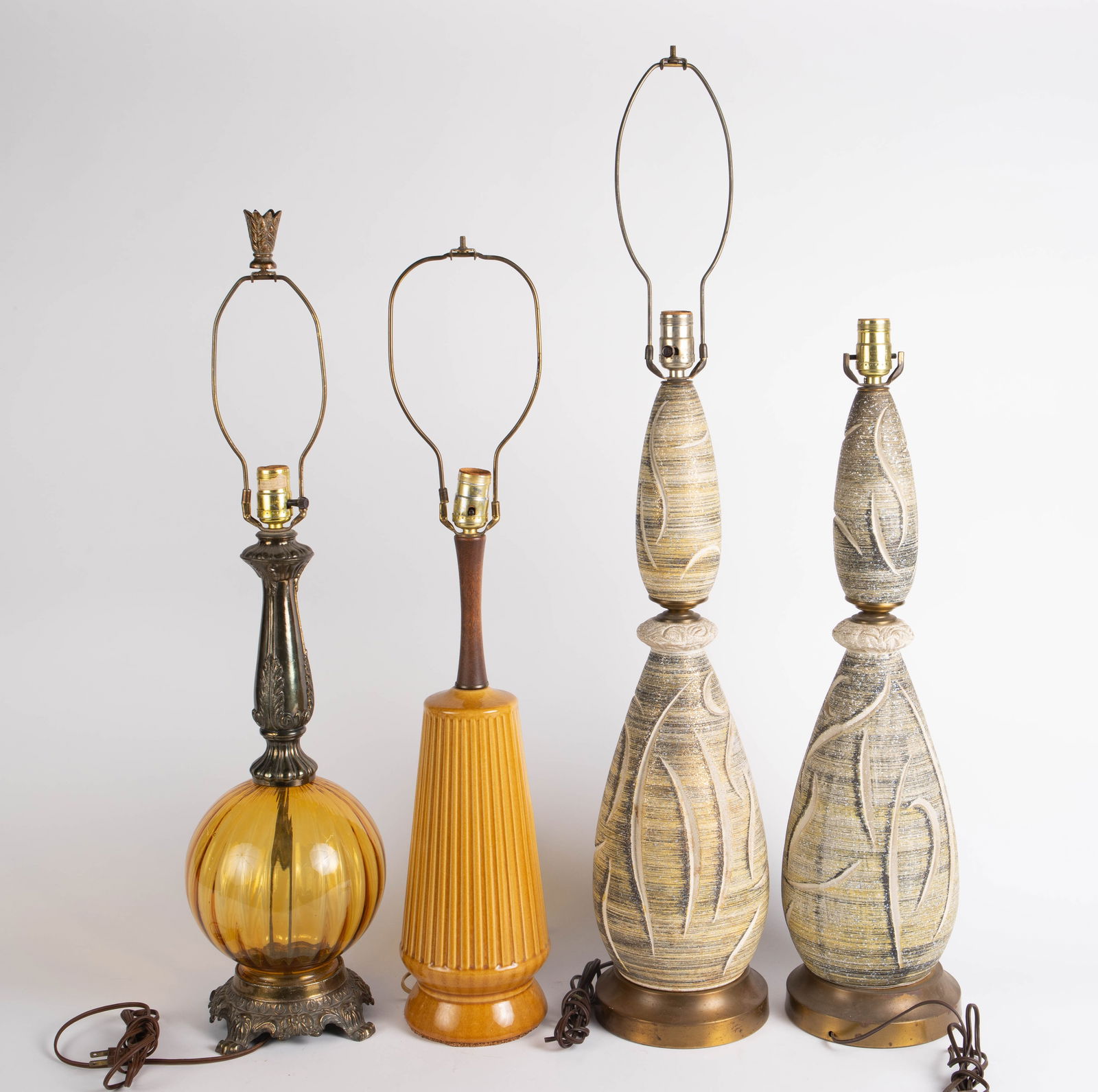 4 Mid Century Lamps - Ceramic, Underwriters, Etc. (1 of 9)