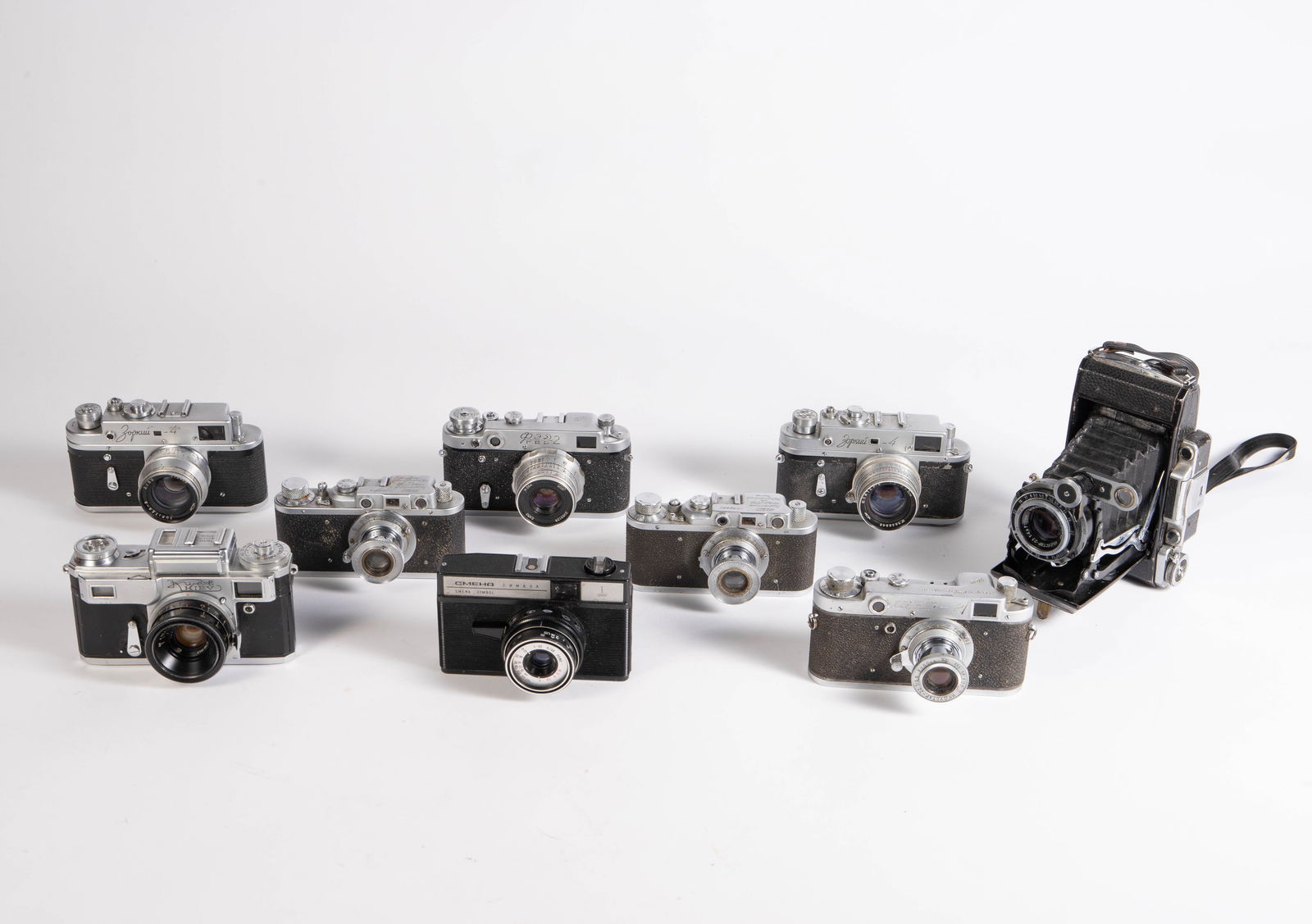 Lot of Soviet Vintage Film Cameras with Lenses. (1 of 8)