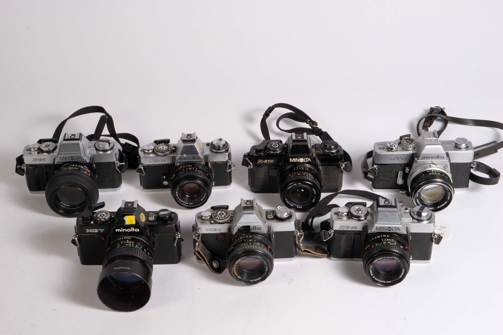 Lot of Seven Minolta SLR Cameras. (1 of 7)