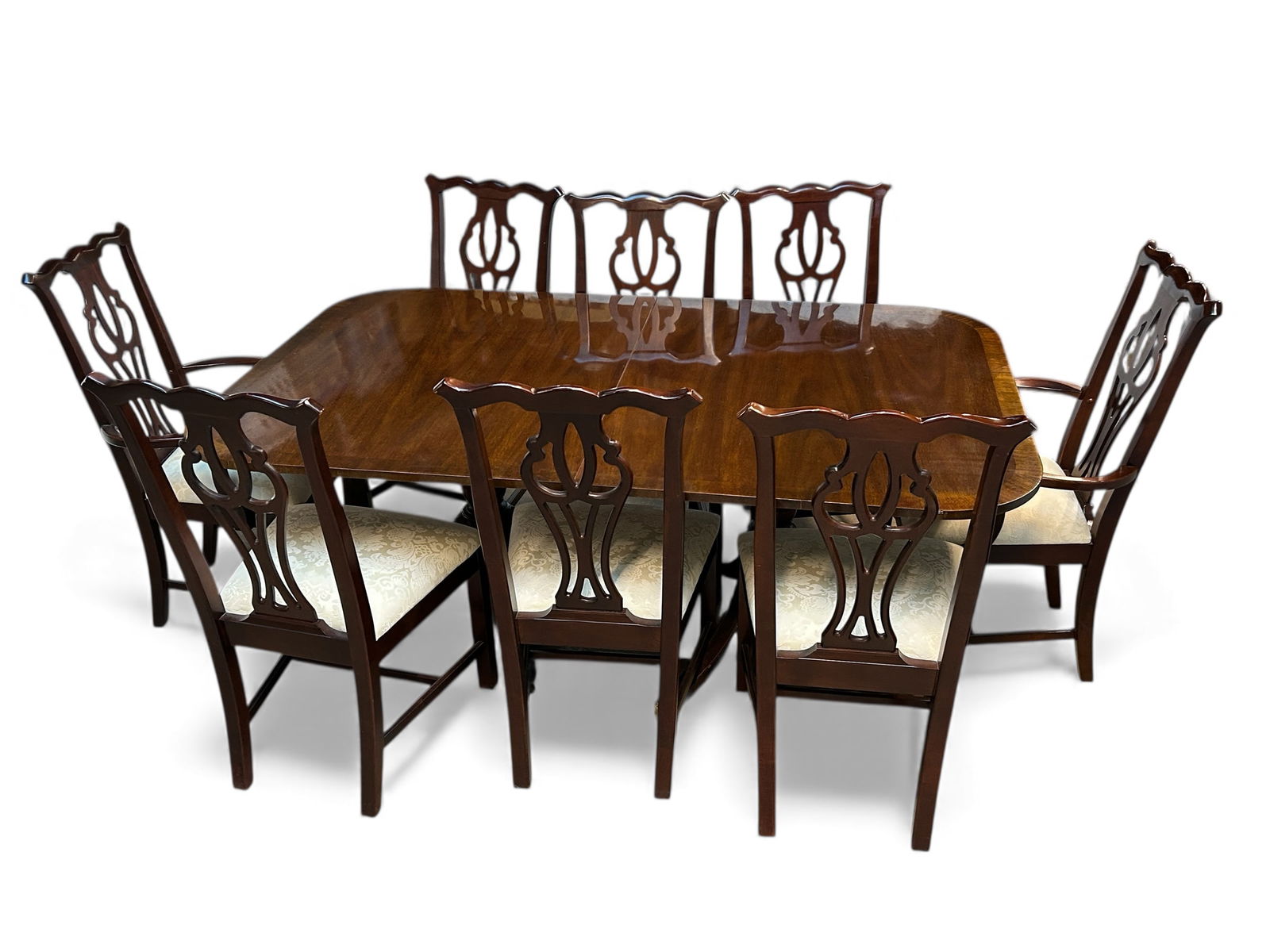 Mahogany Dining Table & Eight Chairs. (1 of 20)
