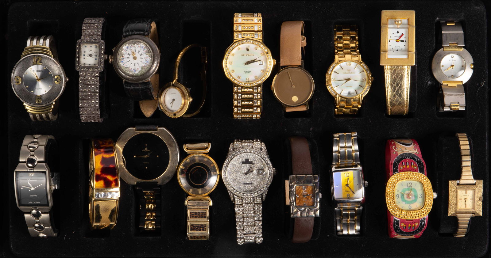 Lot of 18 Ladies' Watches - Silver, Movado, Gucci. (1 of 10)