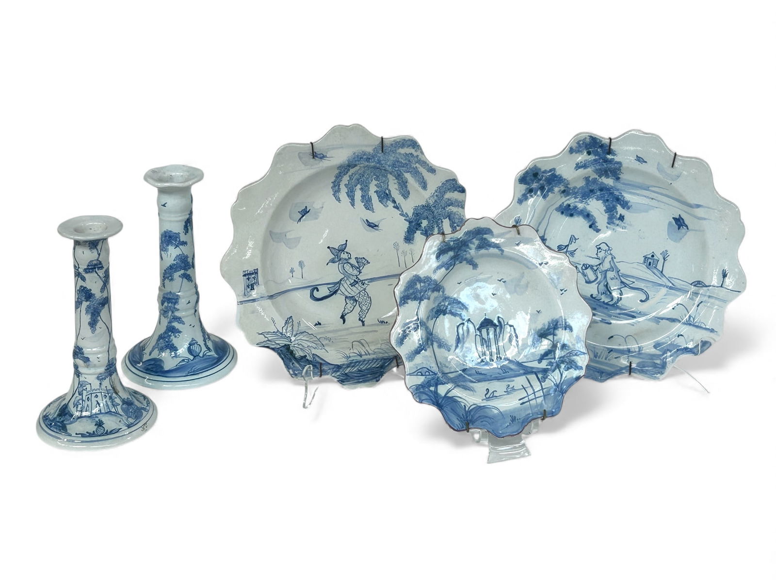 Lot of 5 Isis Ceramics Delftware - Plates, Candle. (1 of 14)