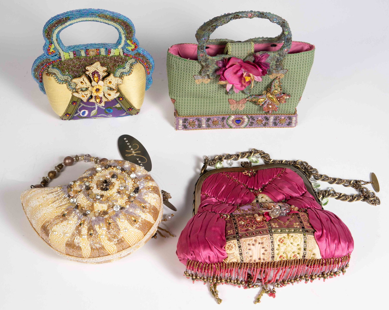 Lot of 4 Mary Frances Handbags- Flowers, Seashell. (1 of 7)