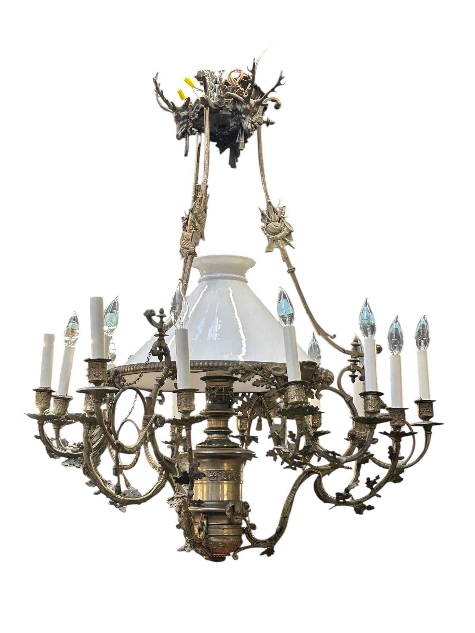 Bronze 15 Arm Chandelier - Hunting, Boar, Deer. (1 of 14)