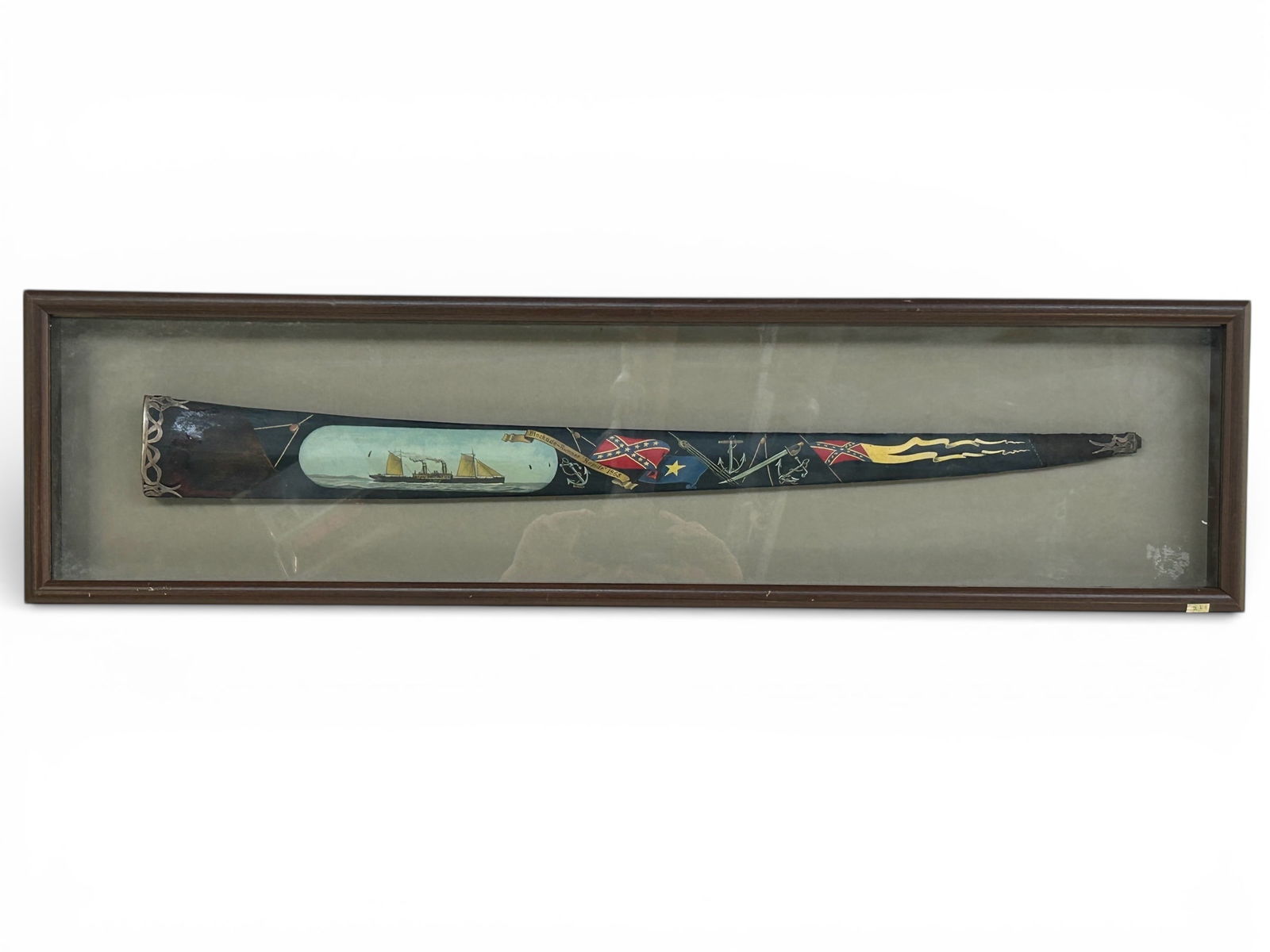 Painted Swordfish Bill Scabbard - Civil War Blockade Runner. (1 of 6)