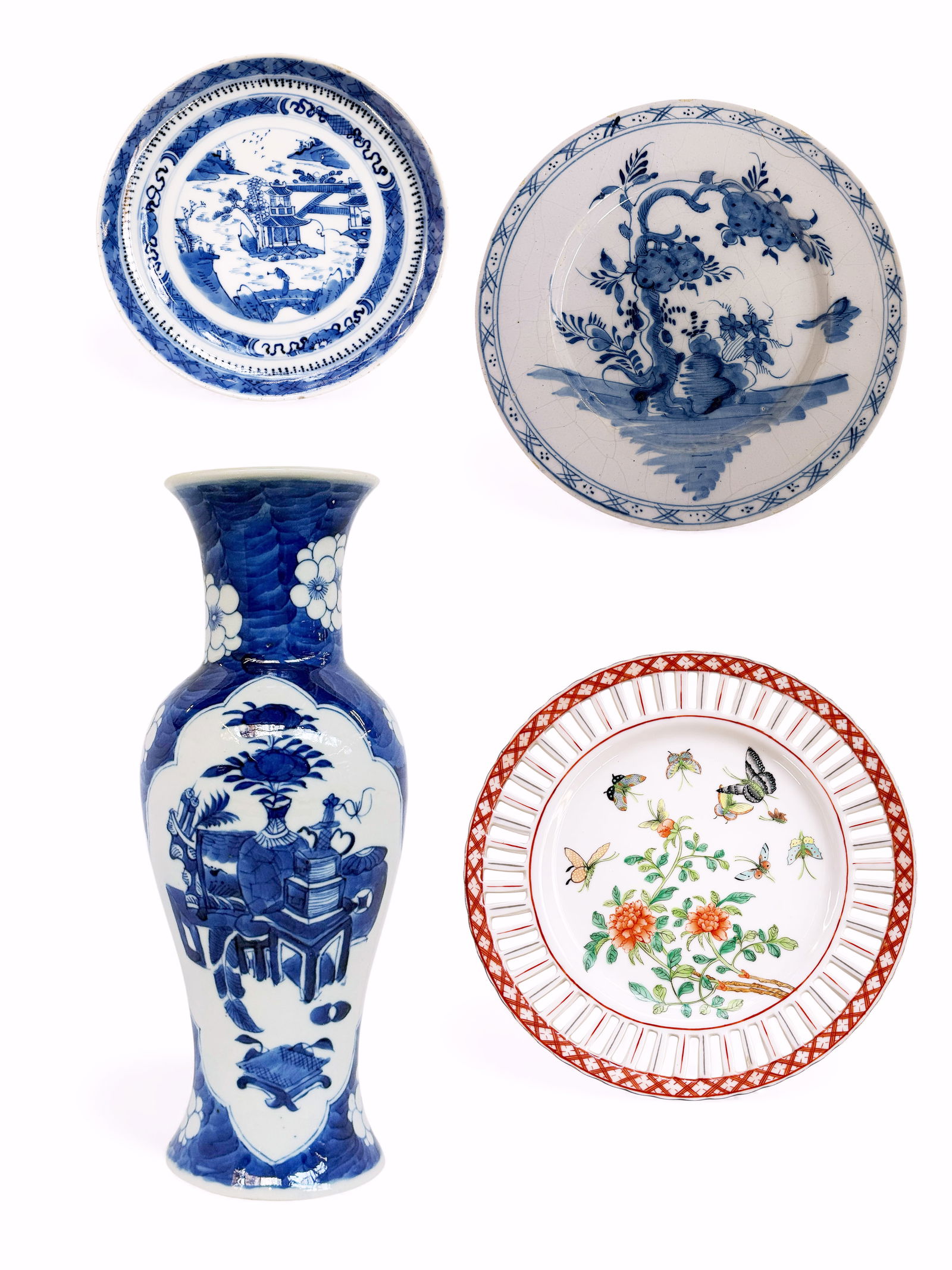 4 Pcs. Qing Dynasty & Other Chinese Porcelain. (1 of 12)