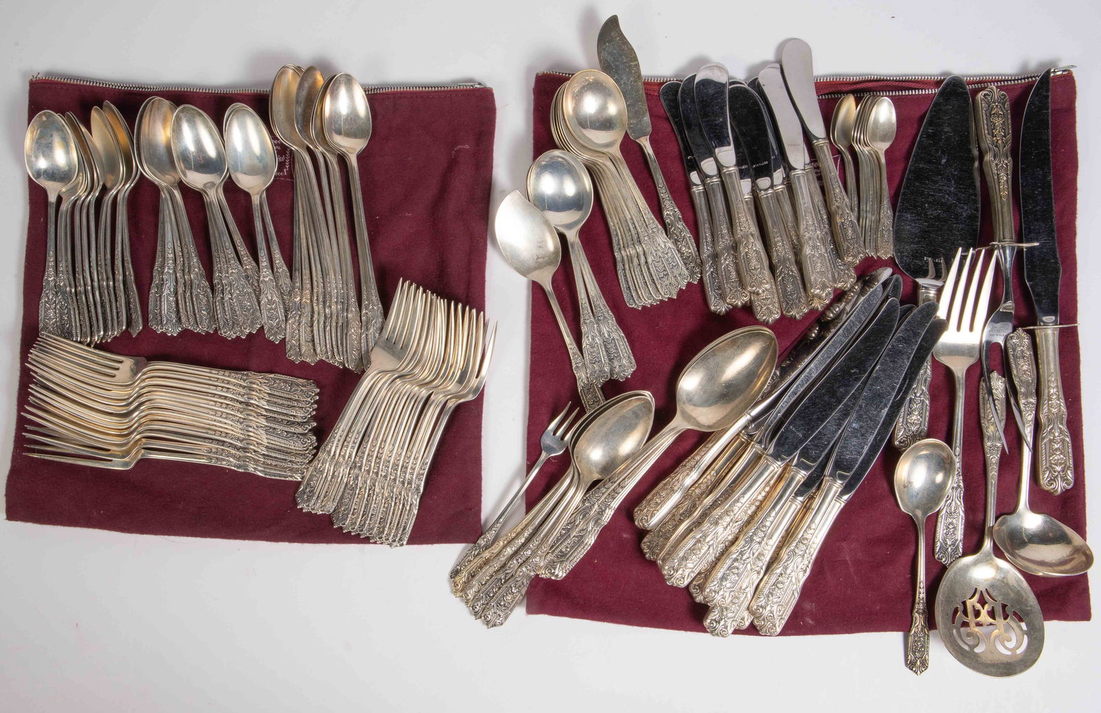 Westmorland Sterling Milburn Rose Silverware Set. (1 of 4)