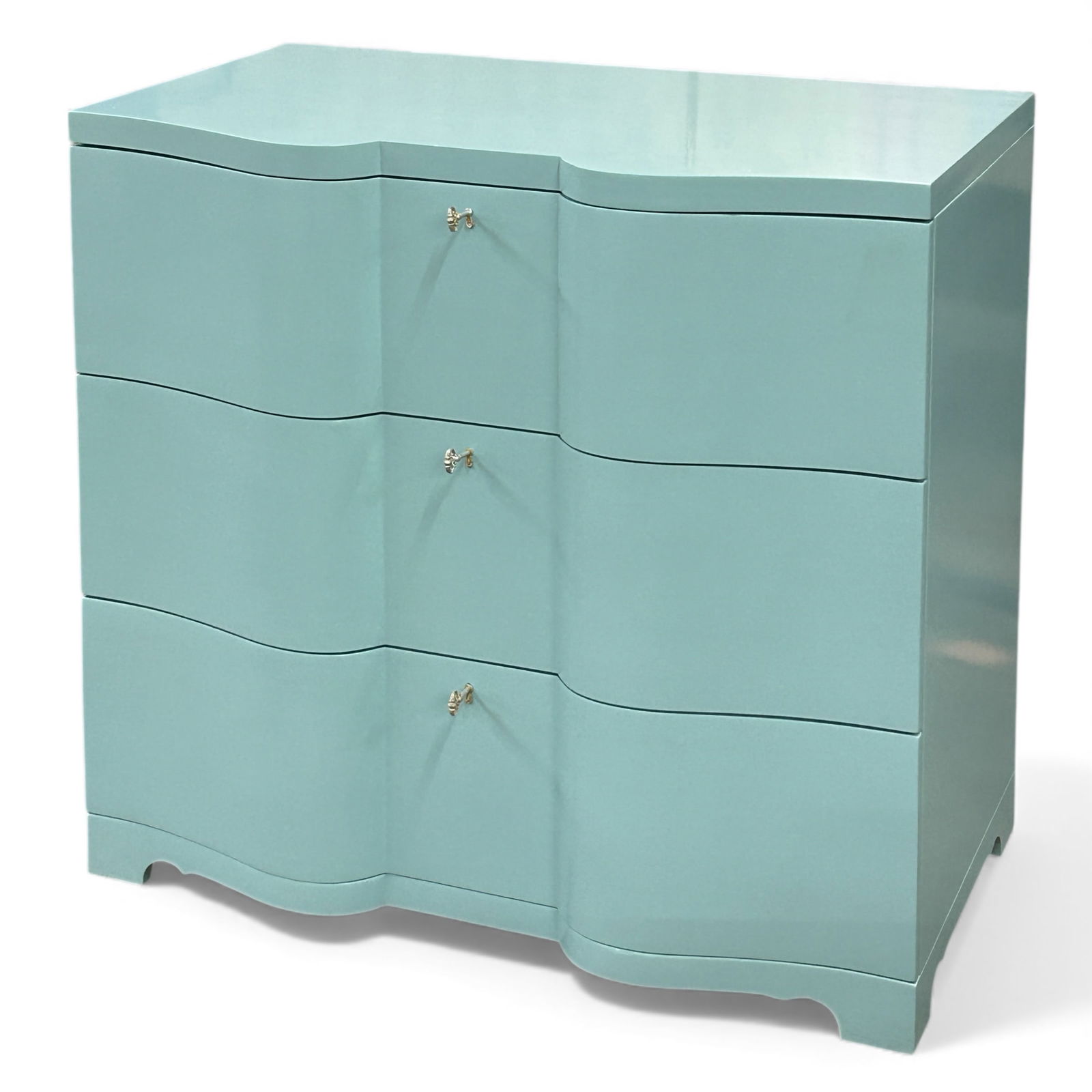 Lane Venture Blue Lacquer Chest. (1 of 10)