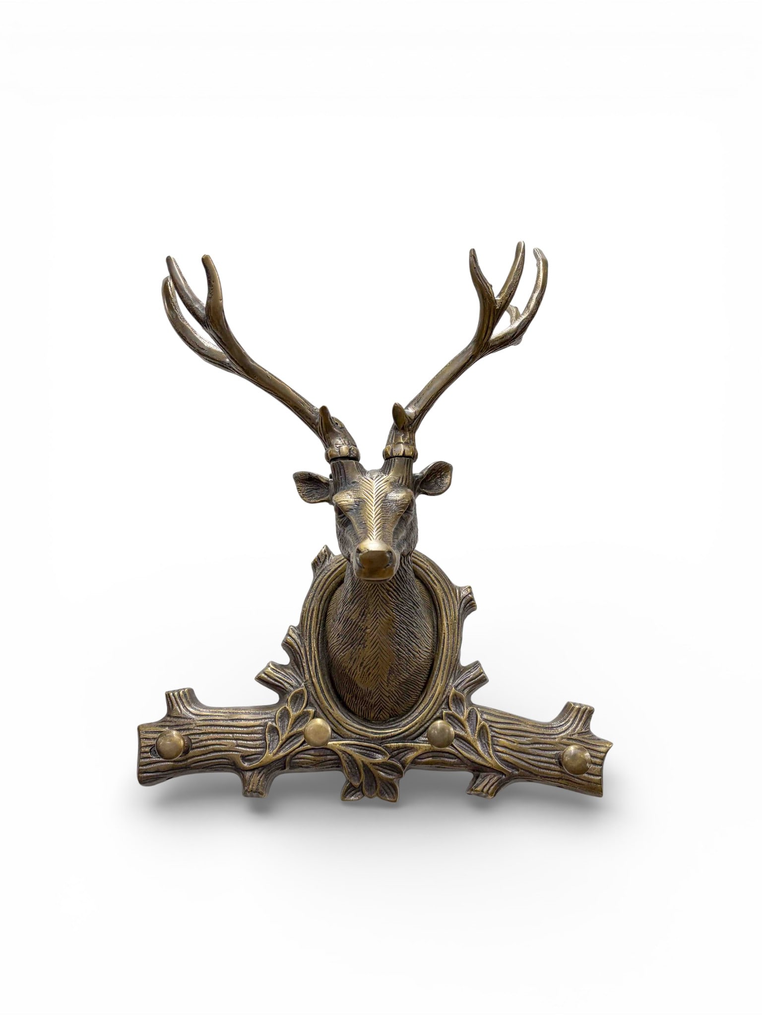 Bronzed Metal Stag Deer Bust Coat Rack. (1 of 2)