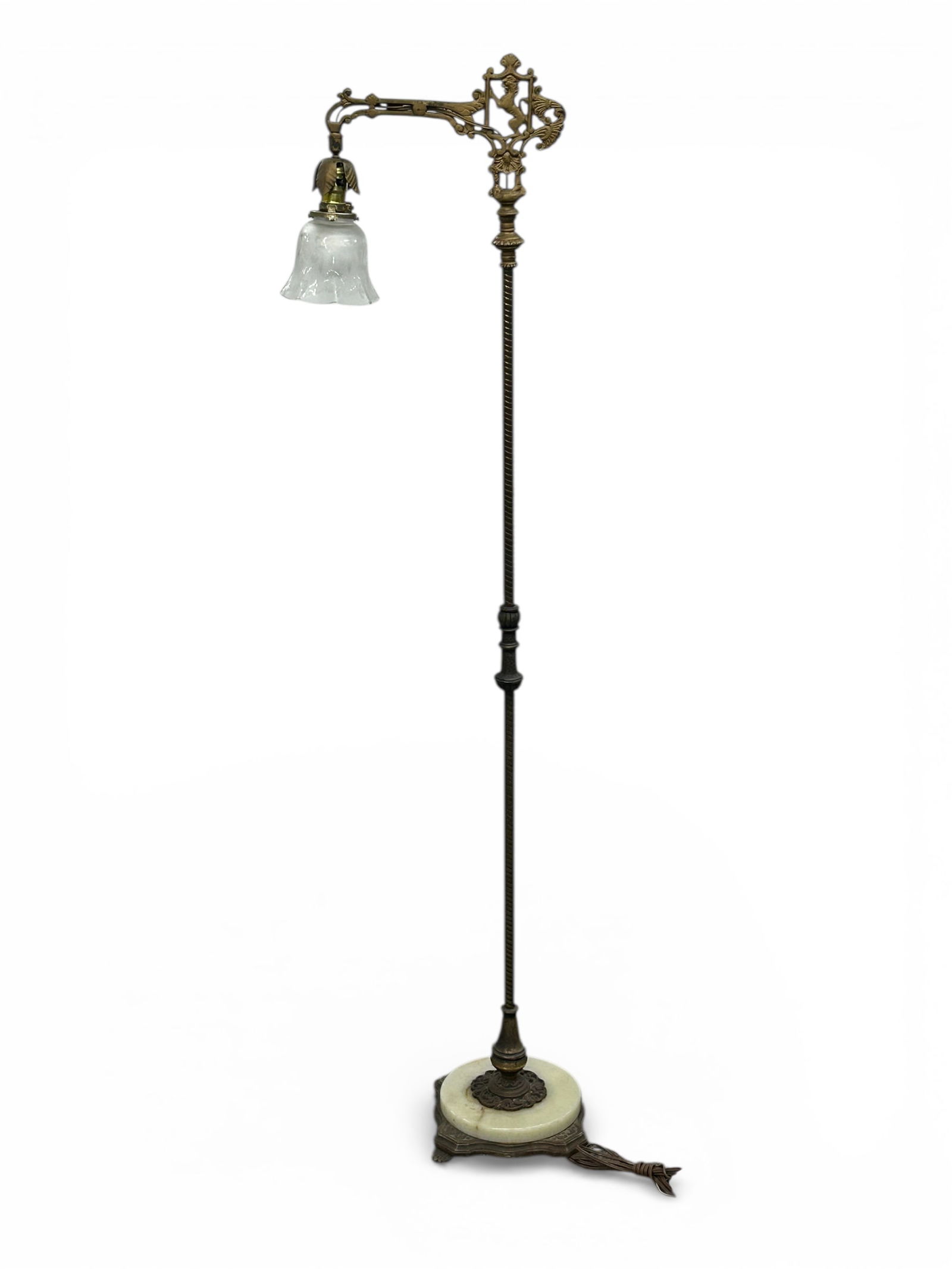 Antique Bridge Arm Floor Lamp. (1 of 8)