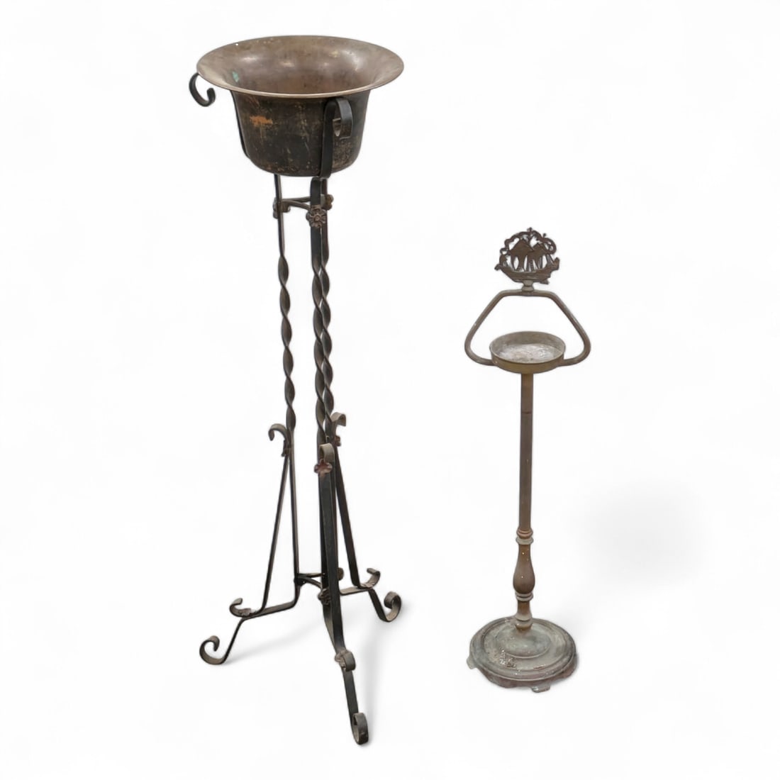 Wrought Iron Planter & Smoking Stand. (1 of 4)