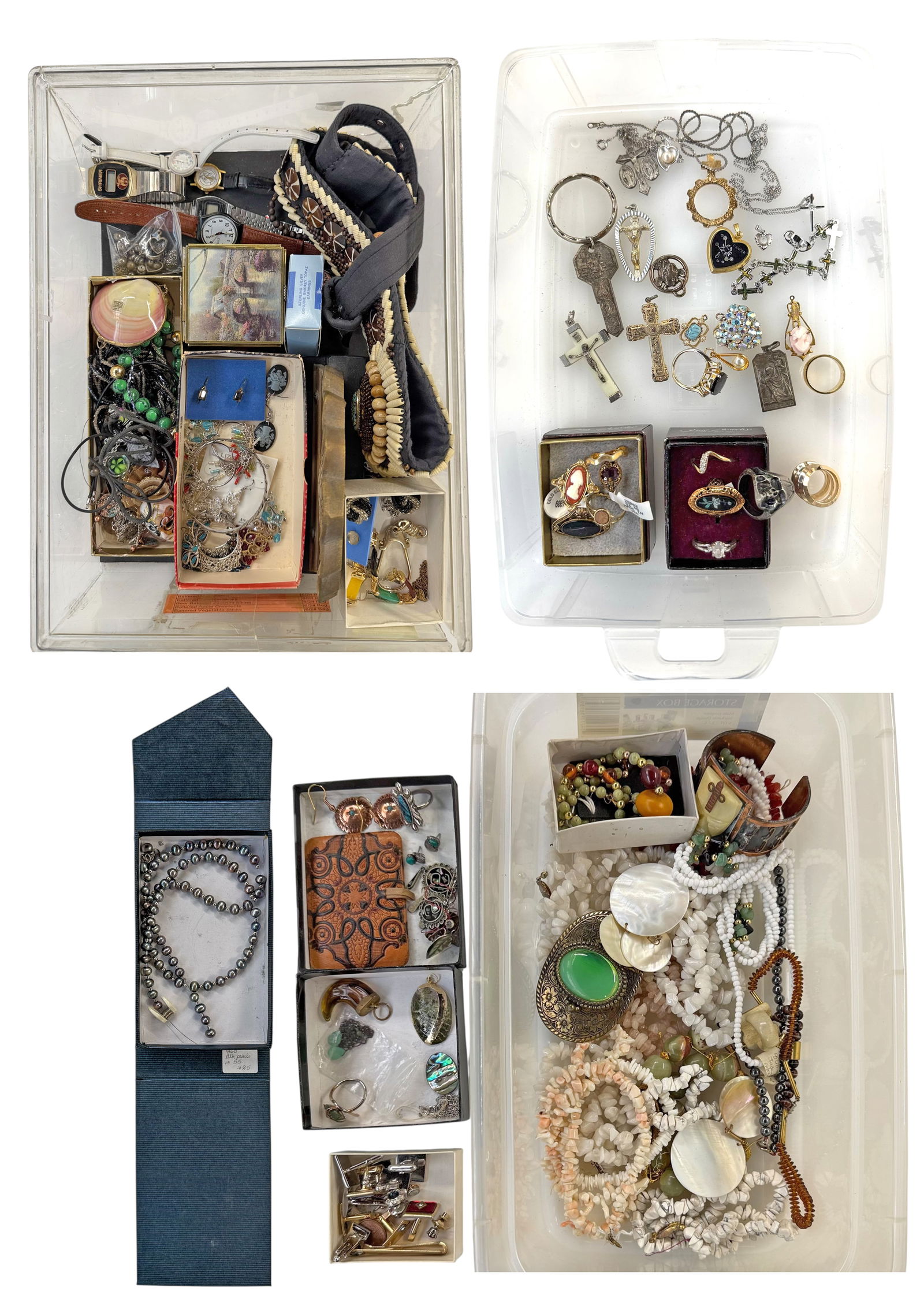 Lot of Mostly Costume Jewelry - Native, Stones. (1 of 7)