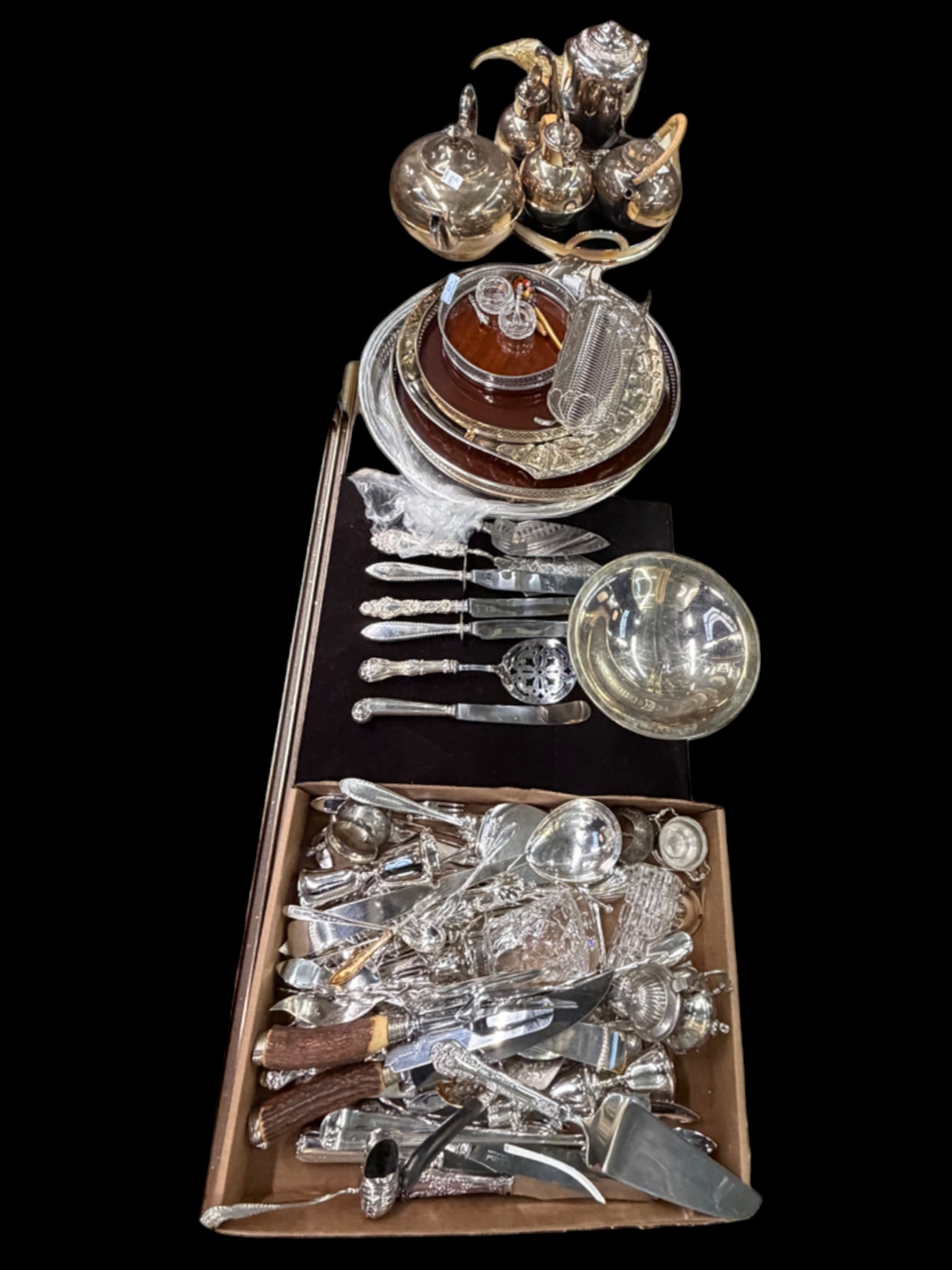 Lot of Asst. Silverplate, Some Sterling Utensils. (1 of 8)