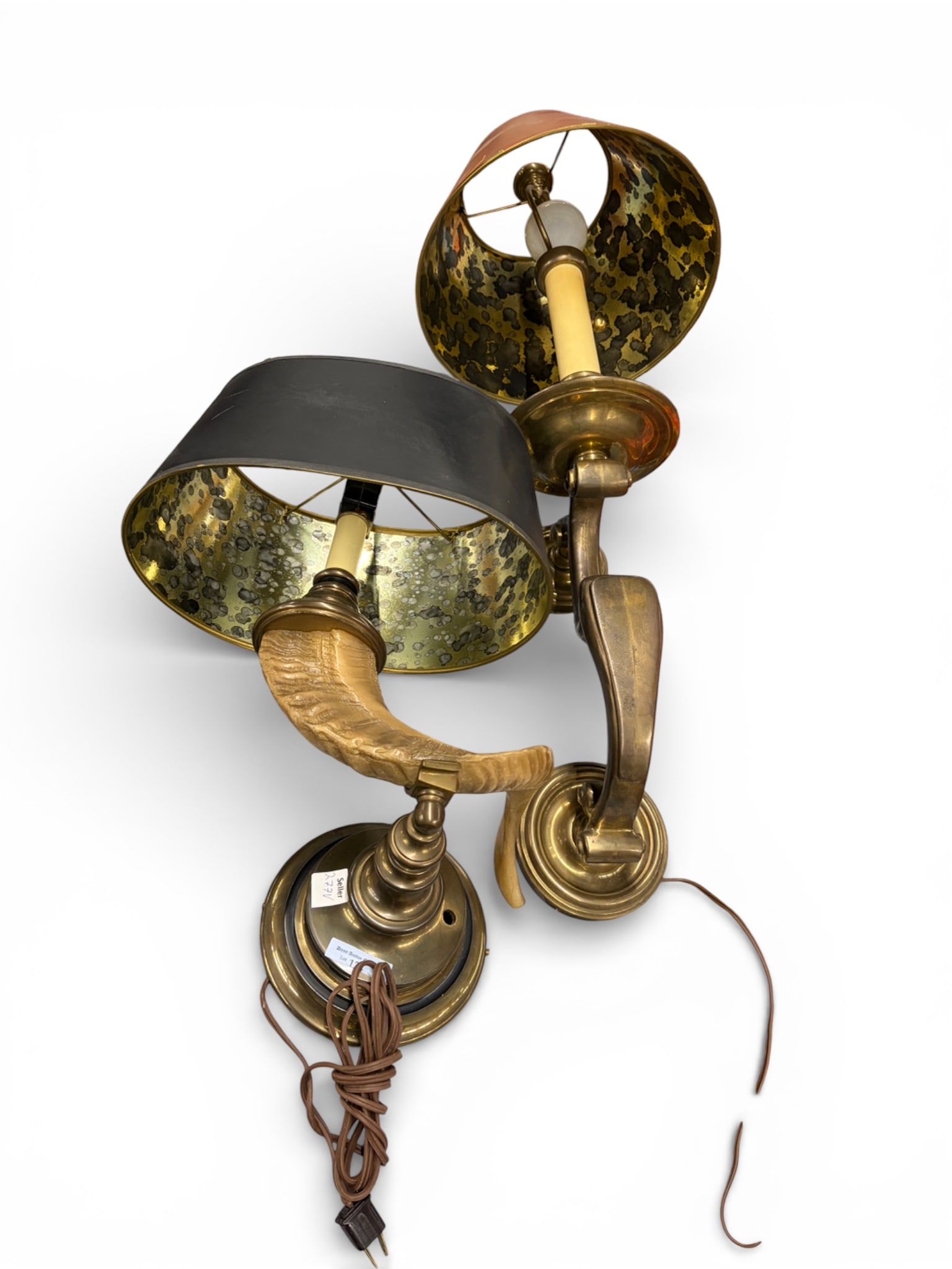 Lot of 2 Chapman Wall Sconces - Ram Horn. (1 of 2)