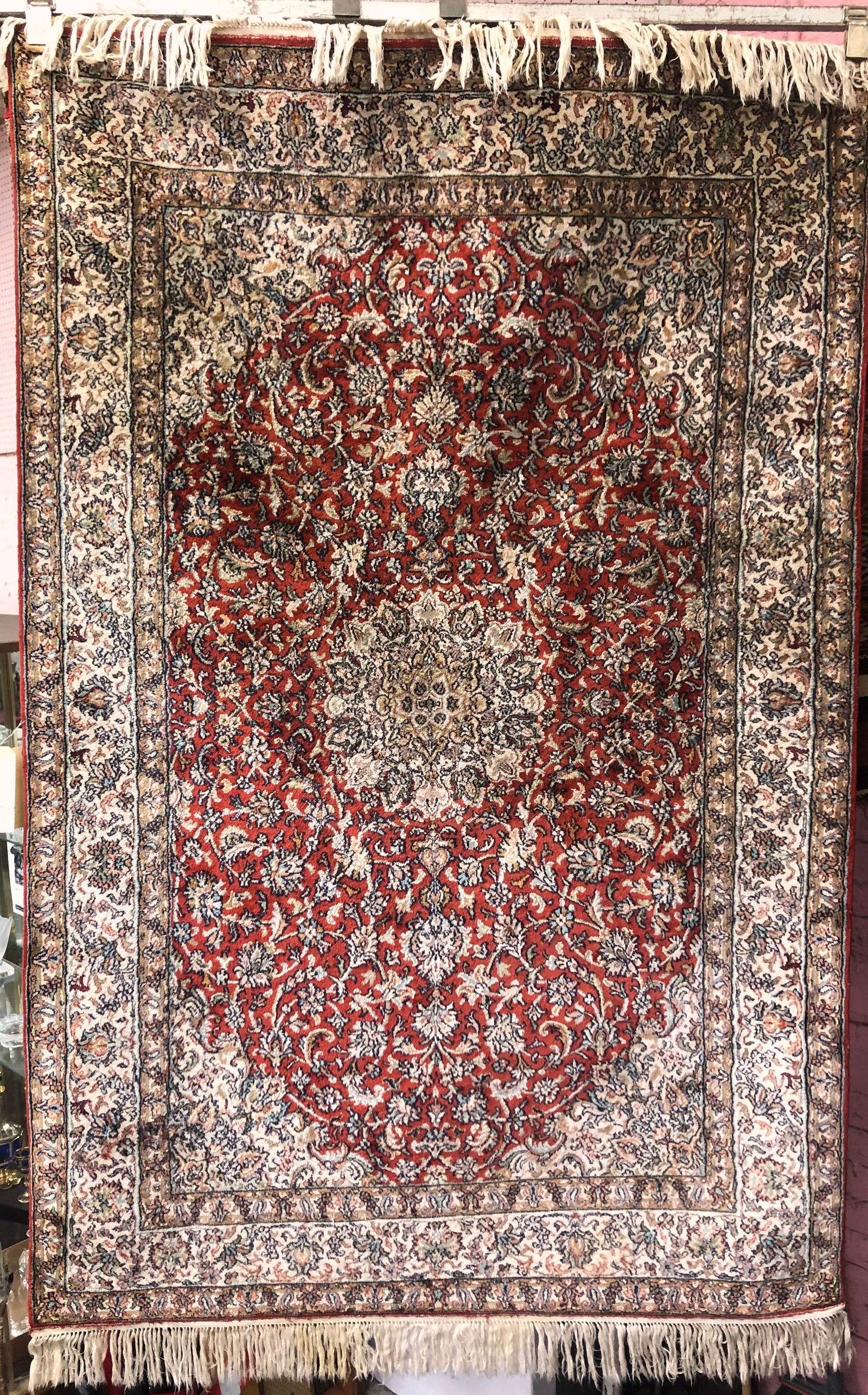 4' x 6' Silk Tabriz Pattern Rug. (1 of 3)