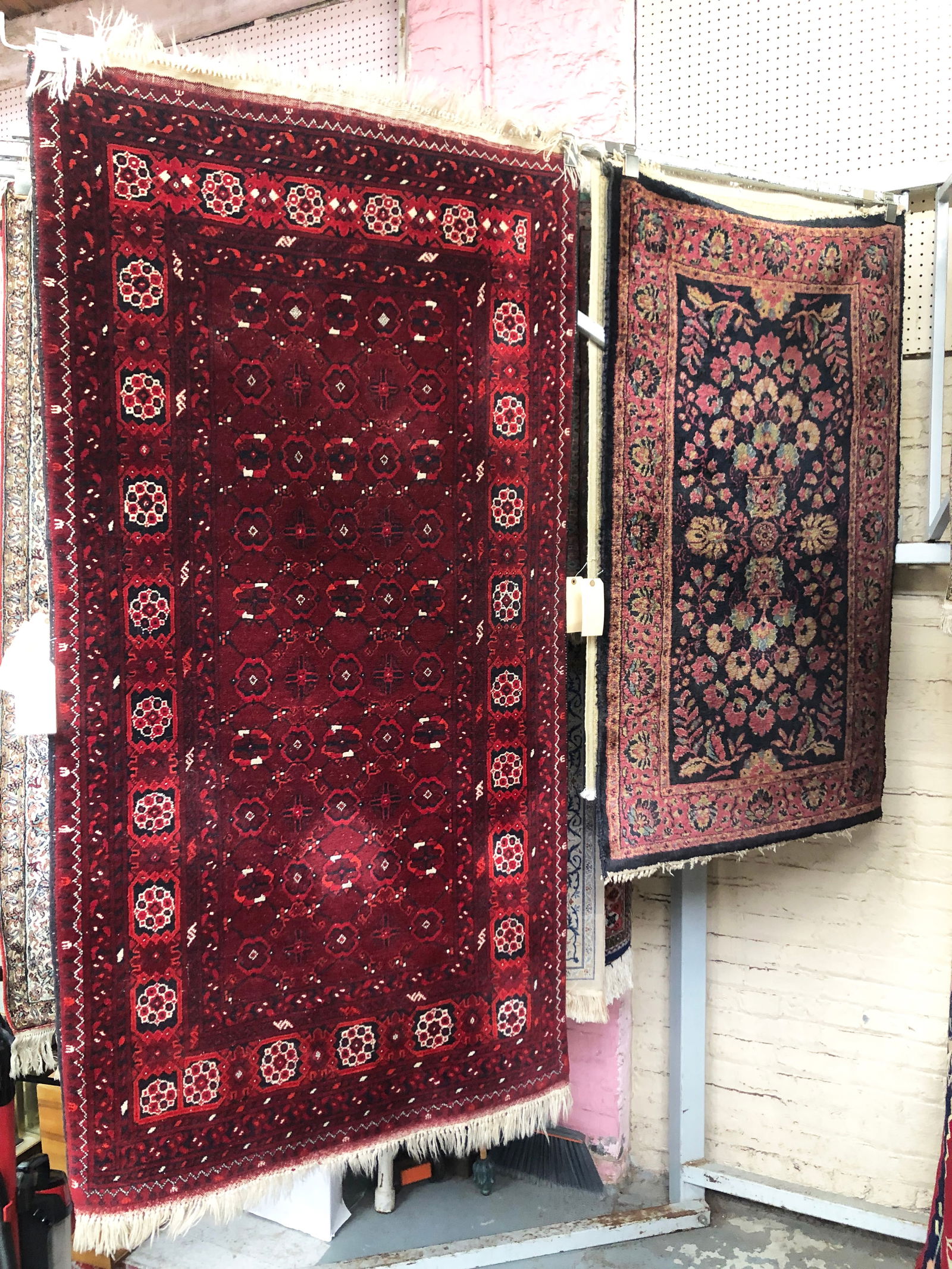 Lot of 2 Rugs, One Hand-Knotted, One Machine-Made. (1 of 6)