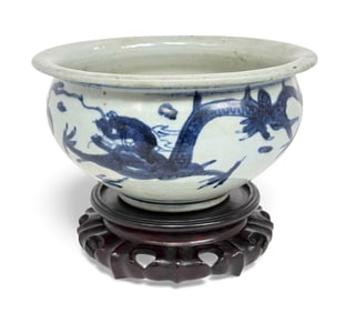 Chinese Qing Dynasty Porcelain Incense Burner.