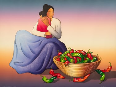 Carmen and Child, R. C. Gorman Lithograph.