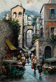 Italian Market Scene, Giovanni Guidotti.