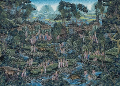 Balinese Ubud Style Farming Scene, M. Punia.