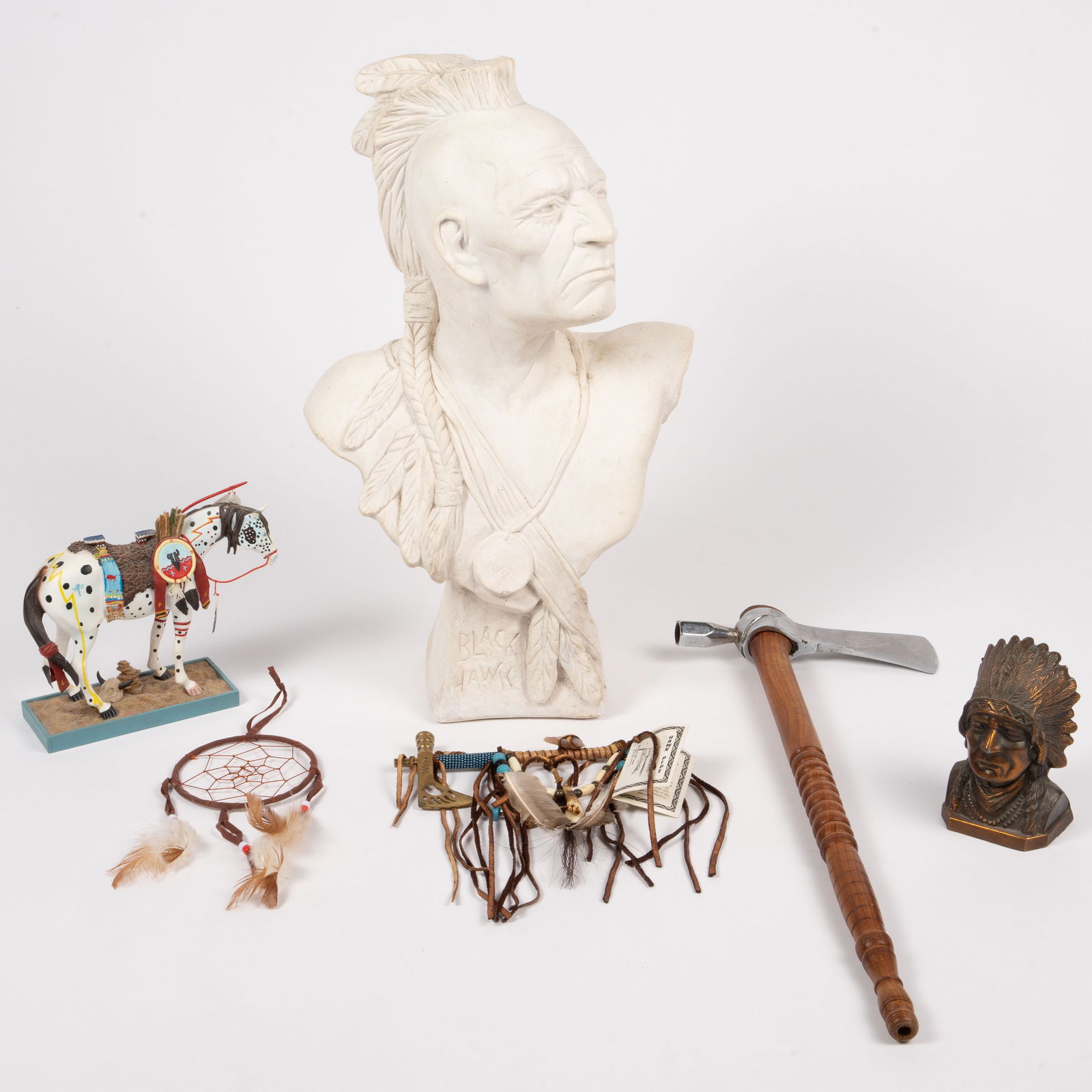 Lot: Native American Indian Items, Inc. Hawk Pipe. (1 of 10)