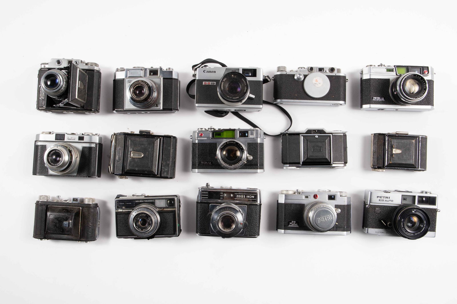 Lot of Vintage Film Cameras - Canon, Zeiss, Petri (1 of 5)