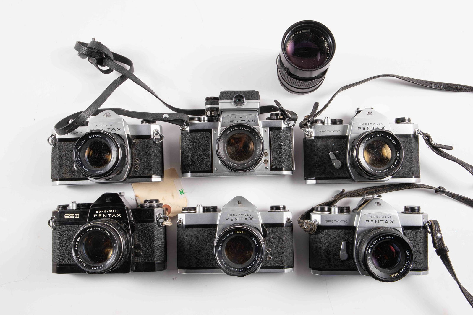 Lot of Six Pentax M42 SLR Cameras, As Is. (1 of 2)