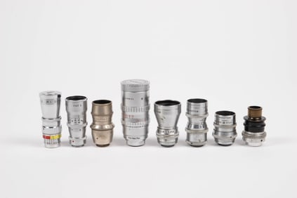 8 D-Mount Lenses -Cooke, Wollensak, Taylor-Hobson.