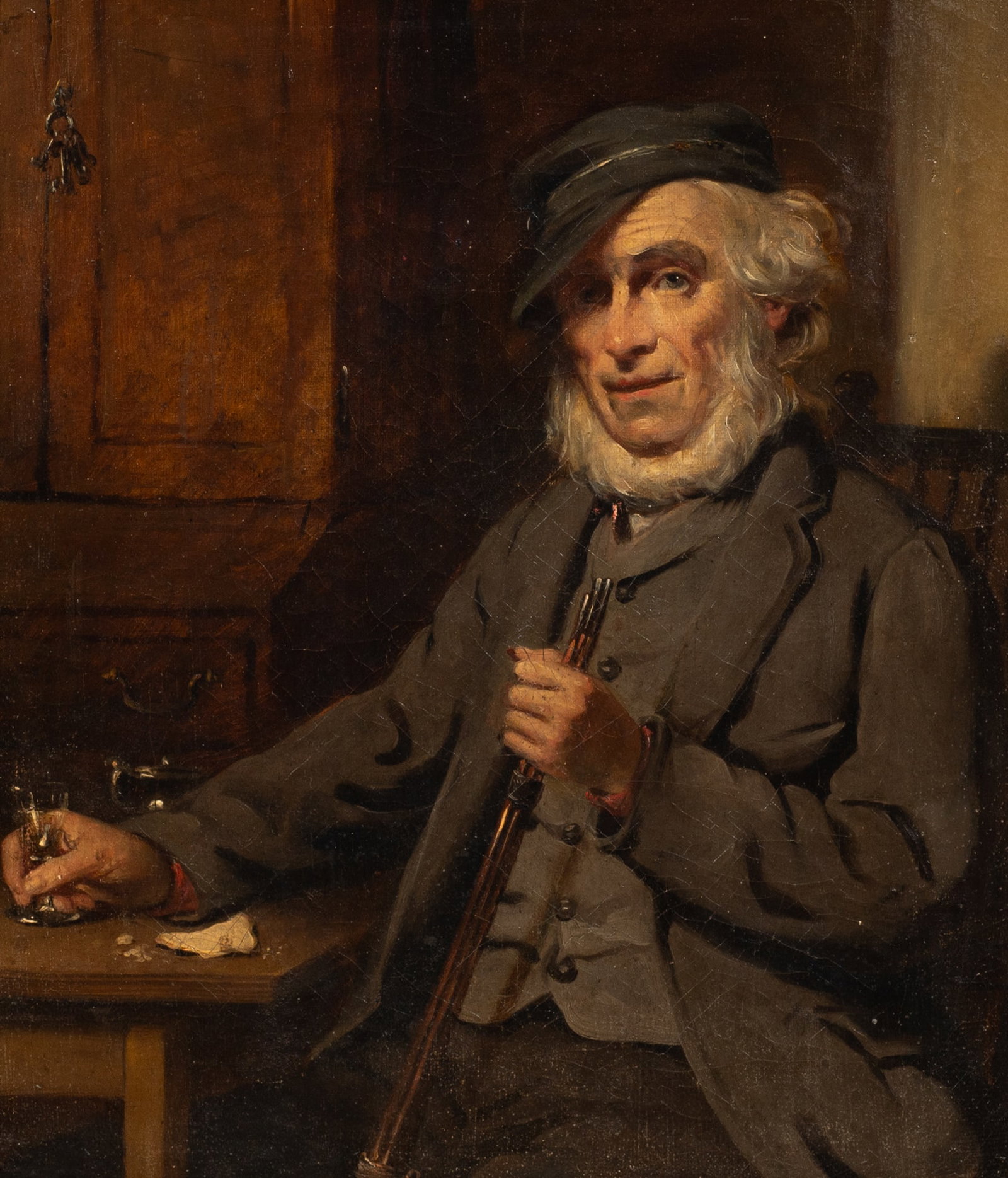 Interior Scene of Man at Pub, Unsigned. (1 of 4)