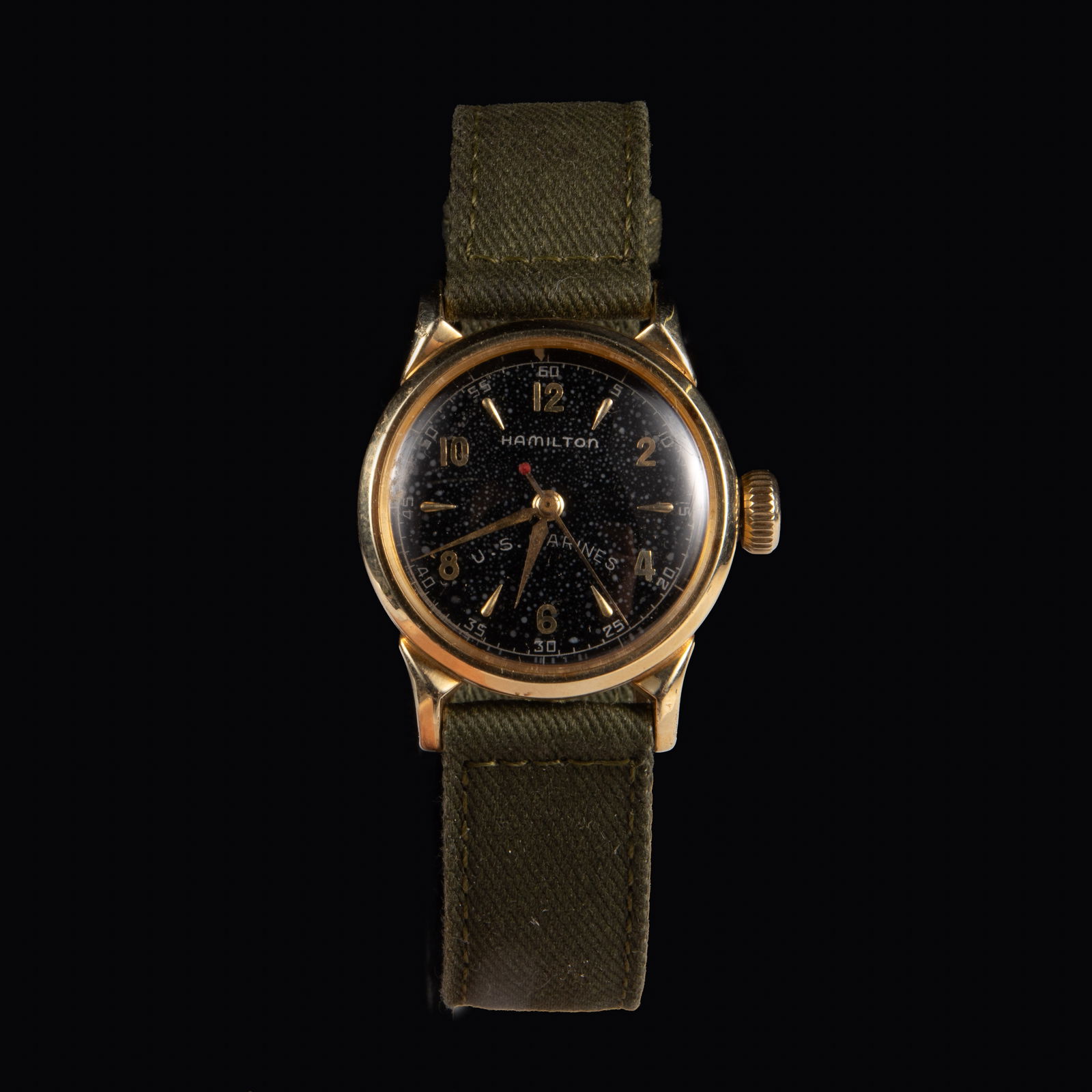 Hamilton U.S. Military Marines 14K Gold Watch. (1 of 4)