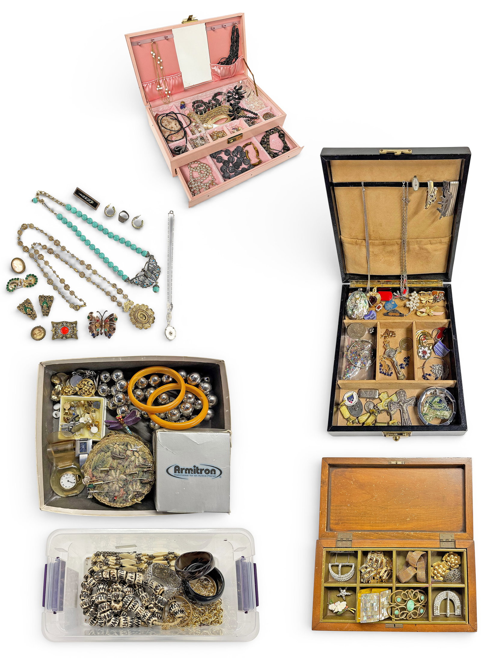 Lot of Mostly Costume Jewelry, inc. Antique, 925. (1 of 8)