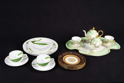 Lot of Limoges: Tea Set, Raynaud Verdures by Tortu