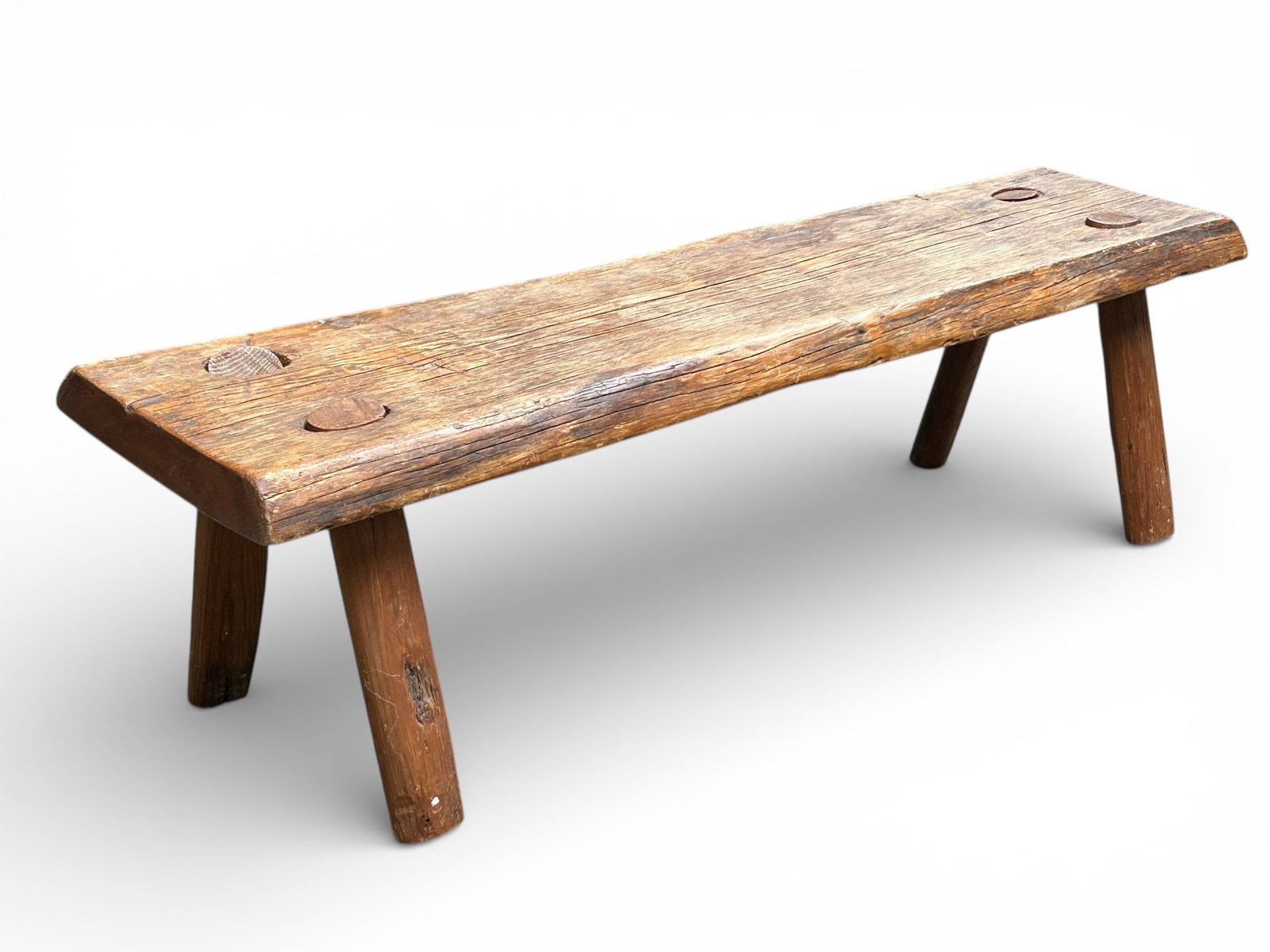 Antique, Primitive, or Rustic Wood Bench. (1 of 7)