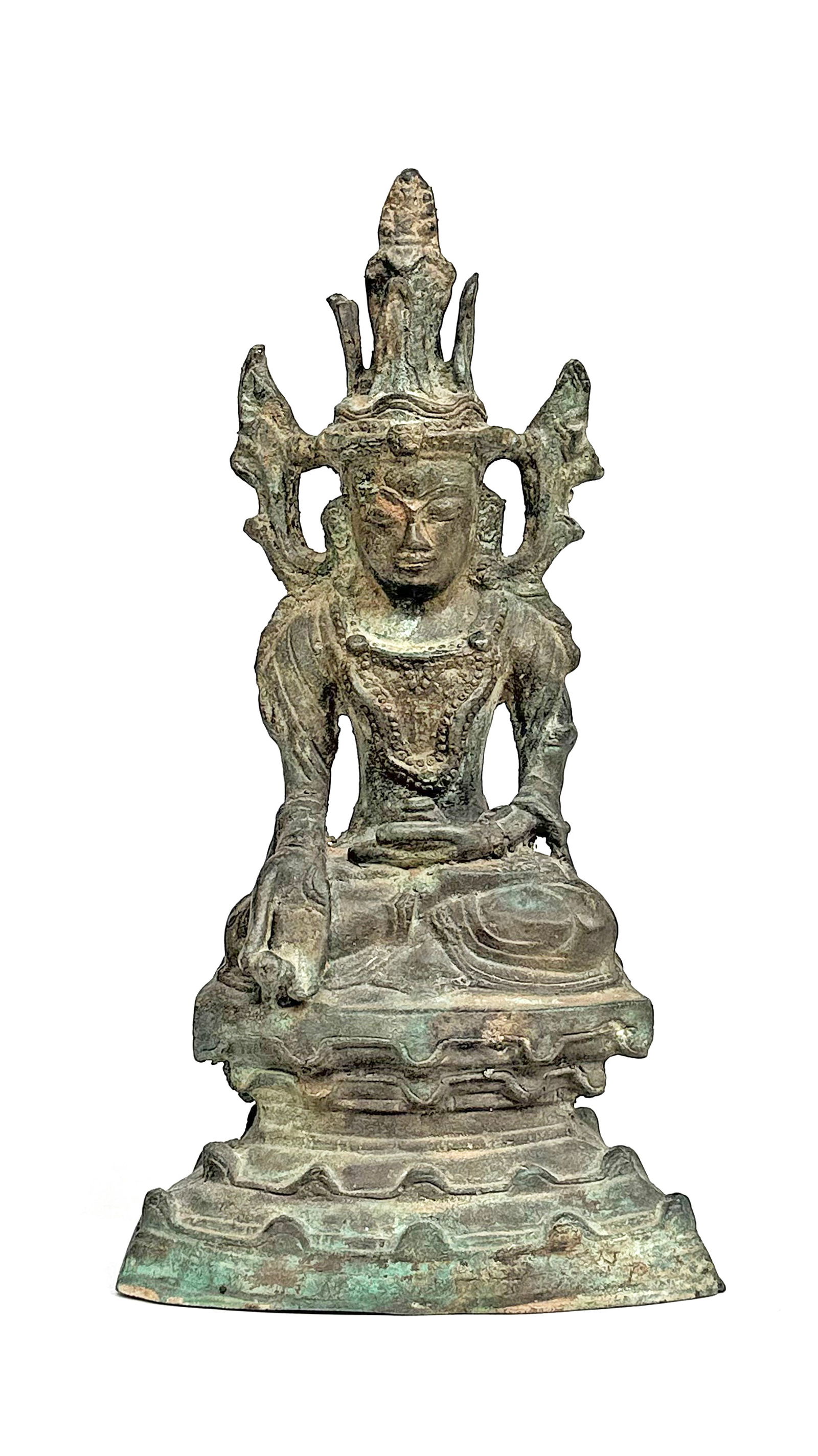 19th Century Burmese Bronze Buddha Sculpture. (1 of 5)