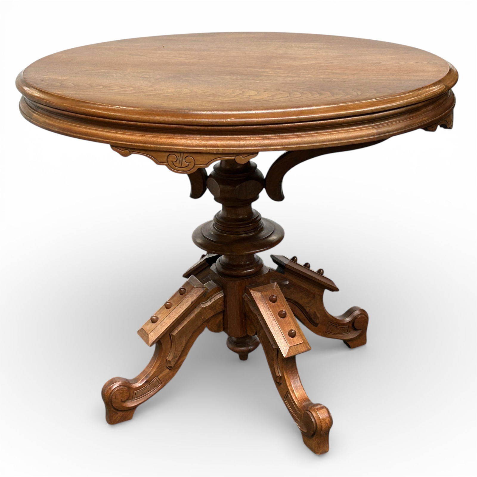 Carved Victorian Walnut Table - Thomas Brooks. (1 of 10)
