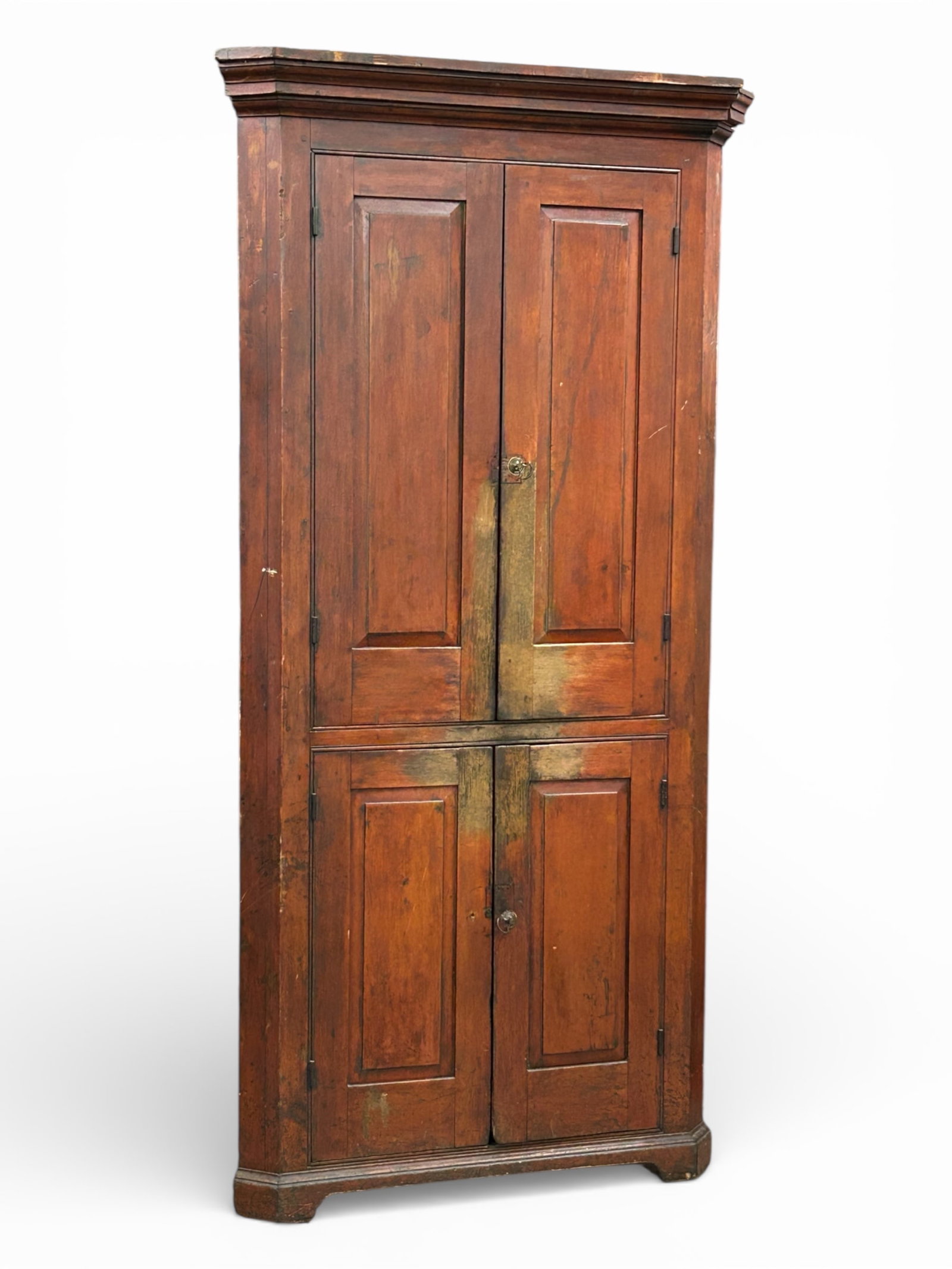 Circa 1840 Springfield, Mass. Corner Cabinet. (1 of 13)