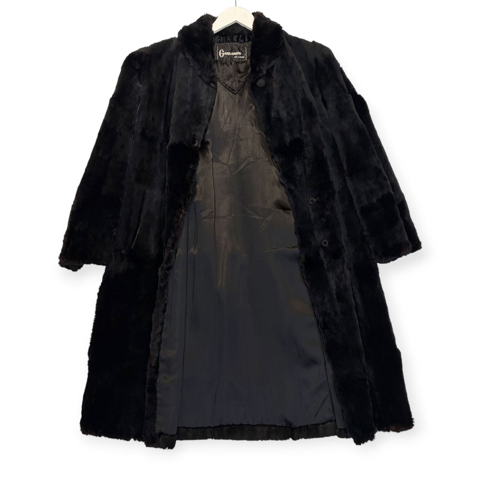 Sheared Beaver Ladies' Black Fur Coat. (1 of 4)