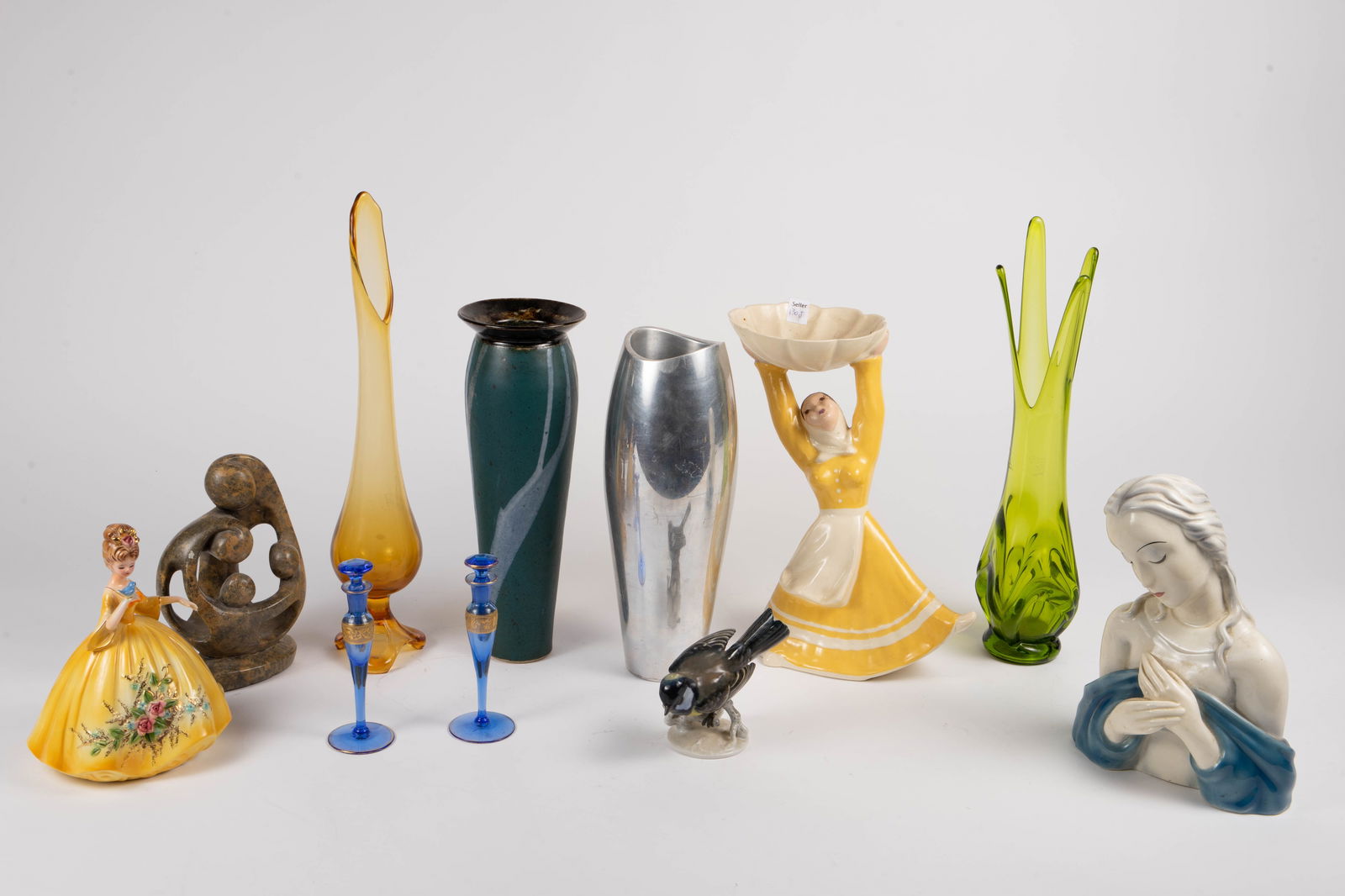 Lot of Ceramic Sculptures, Art Glass & More. (1 of 7)