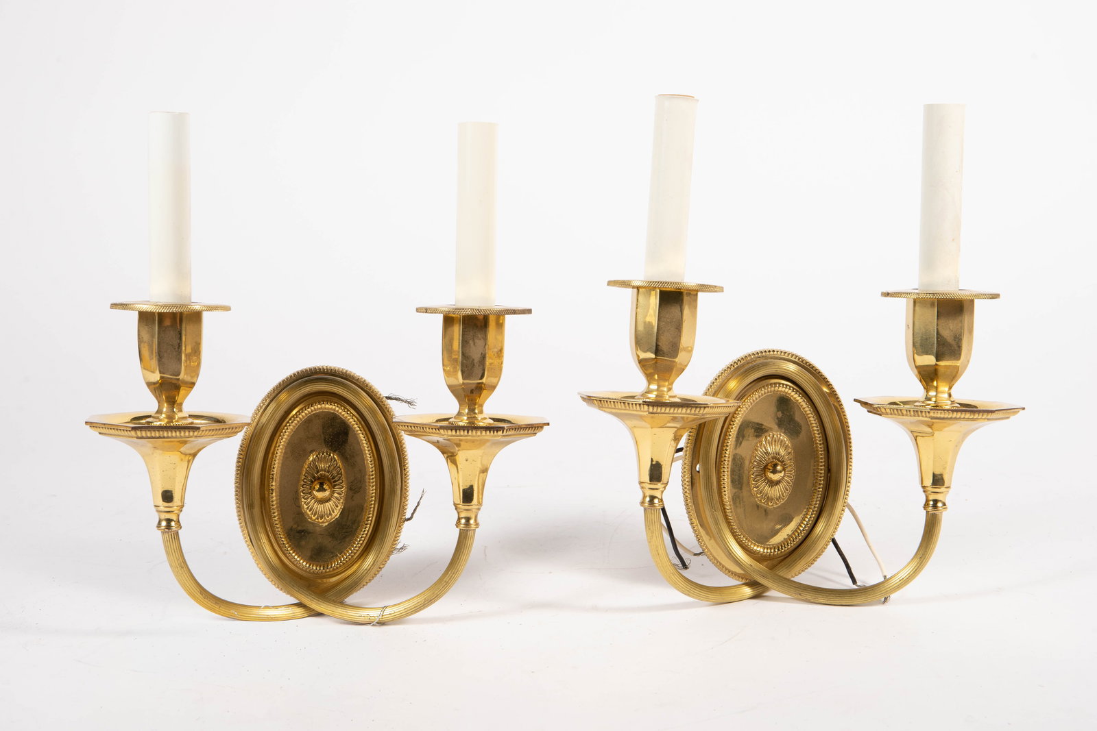 Pair of 2-Arm Gilt Bronze ? Sconces. (1 of 2)
