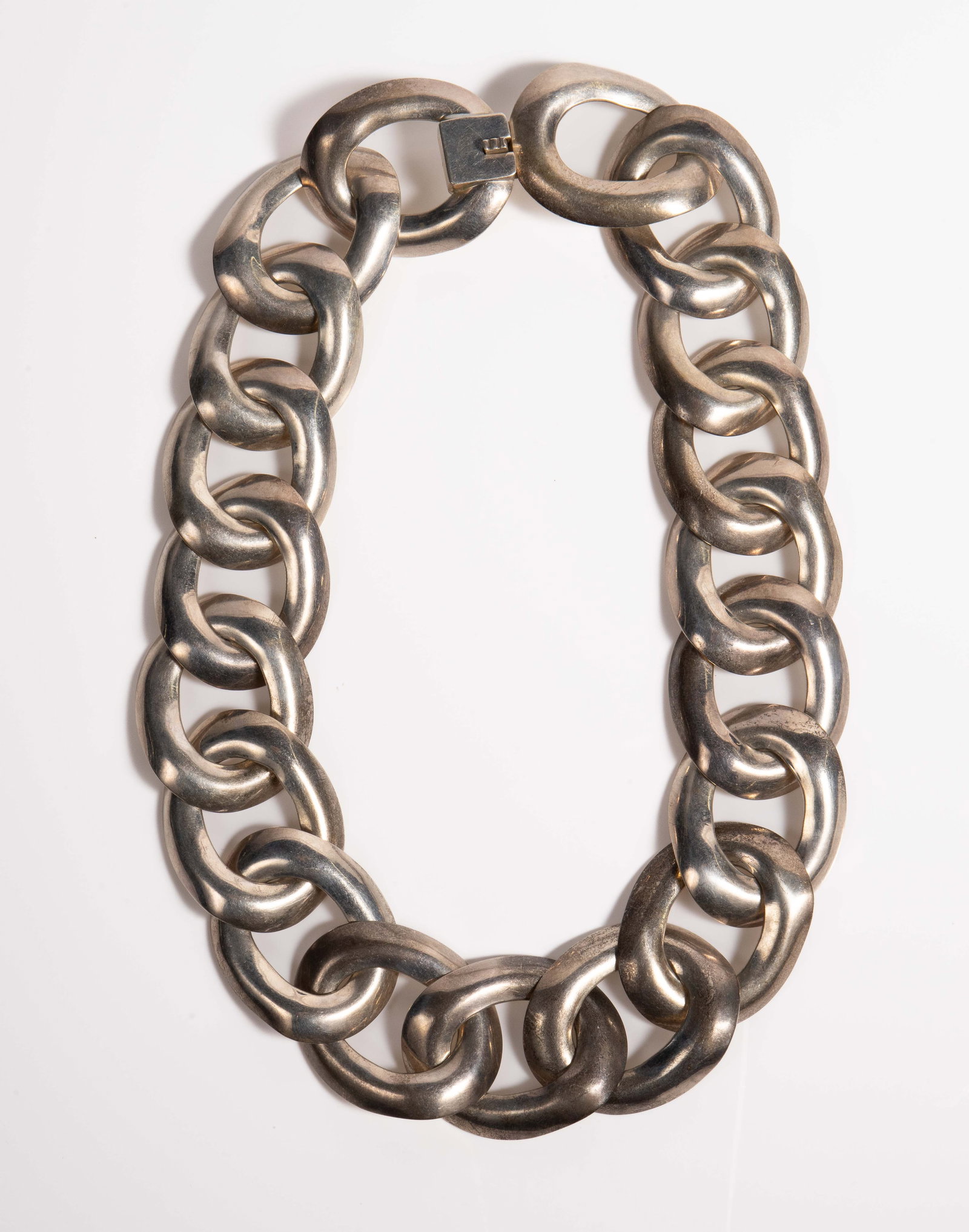 Mexican Sterling Silver Oversized Chain Necklace. (1 of 3)