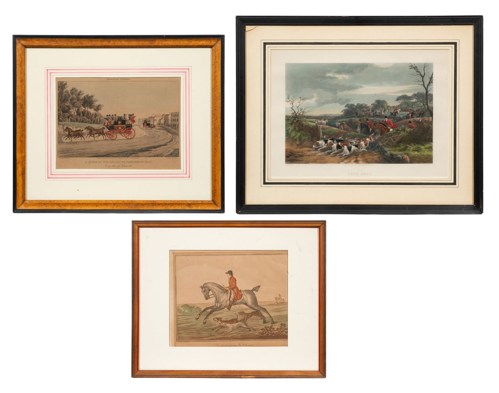 Lot of 3 Coaching and Hunting Prints - Harris, etc (1 of 17)