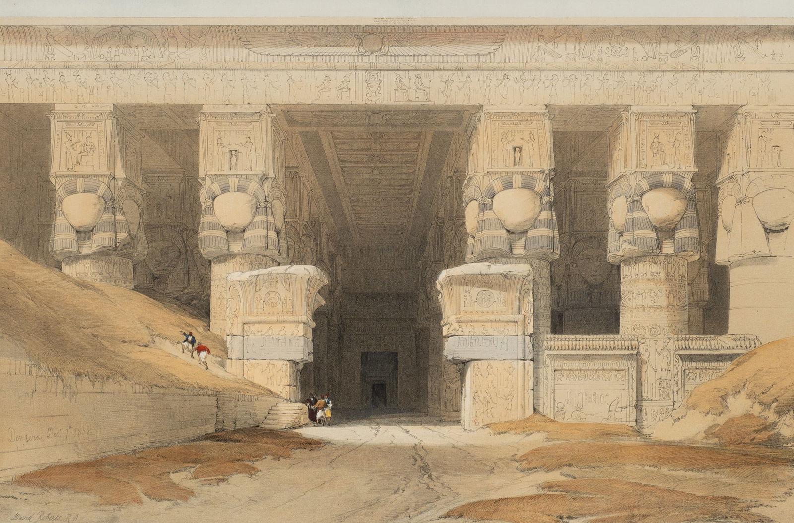 Dendera, Antique Lithograph After David Roberts. (1 of 8)