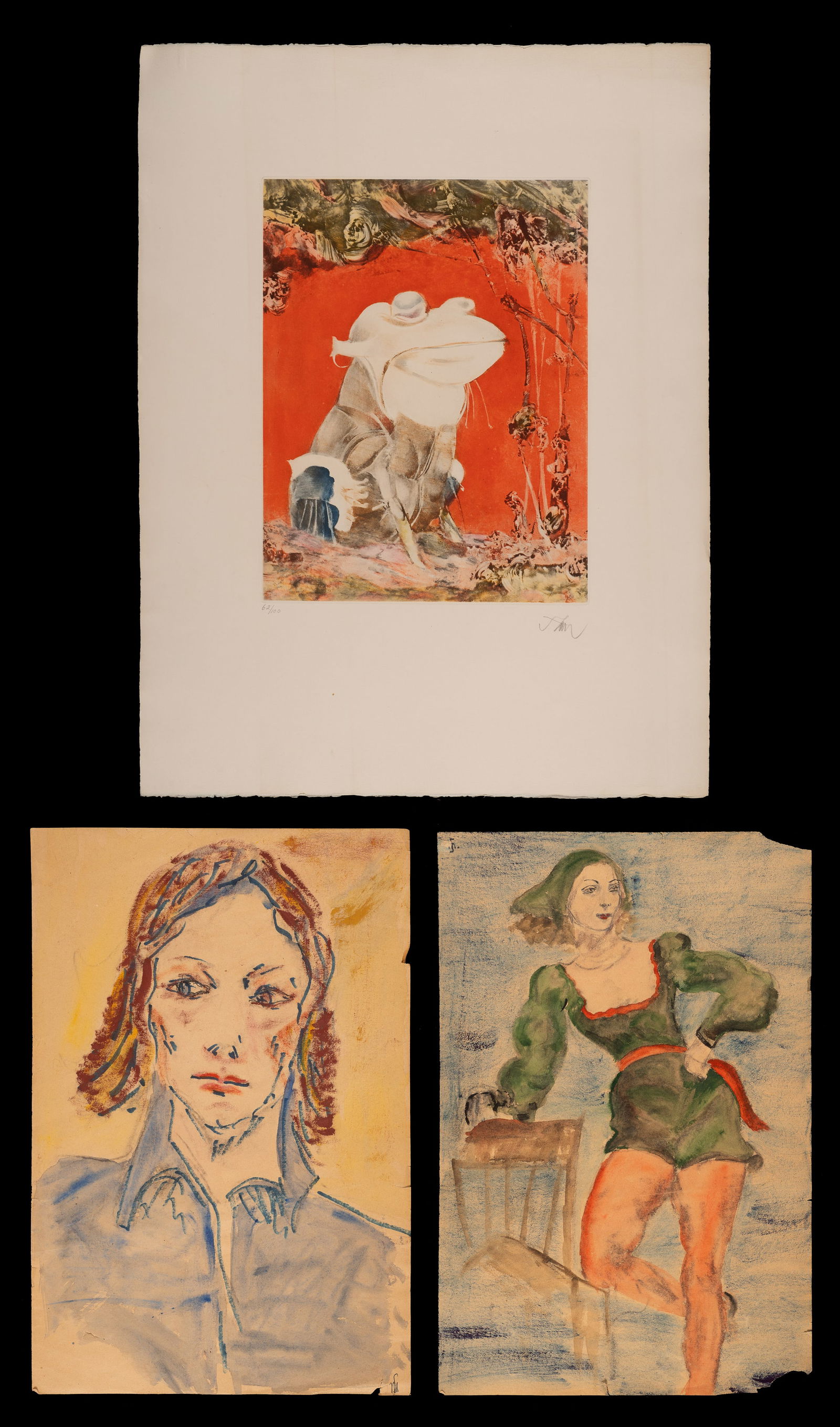 Lot of Three Works - Endre Szasz, etc. (1 of 12)