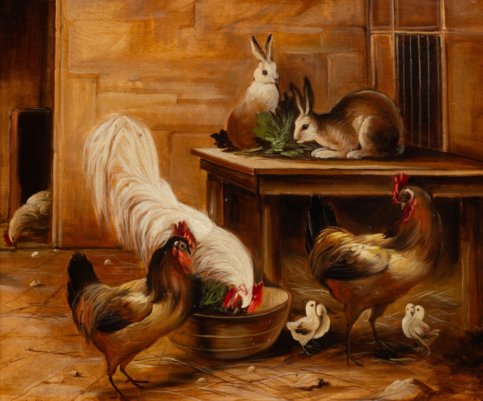 Livestock Painting, Copy after Edgar Hunt. (1 of 6)